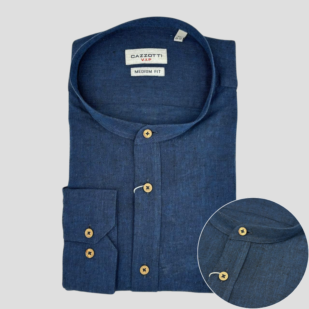 Мужская льняная рубашка большого размера