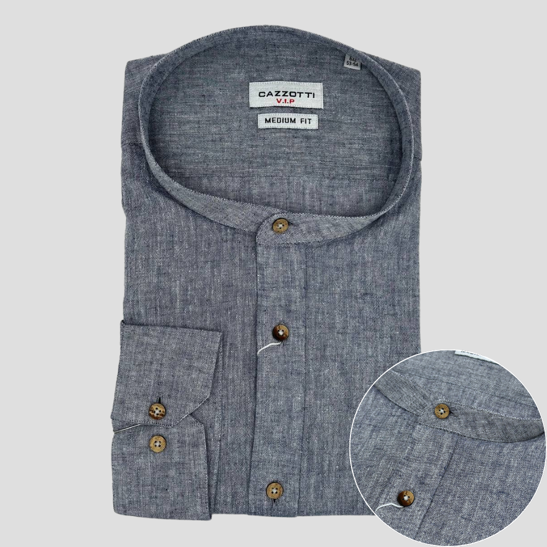 Мужская льняная рубашка большого размера