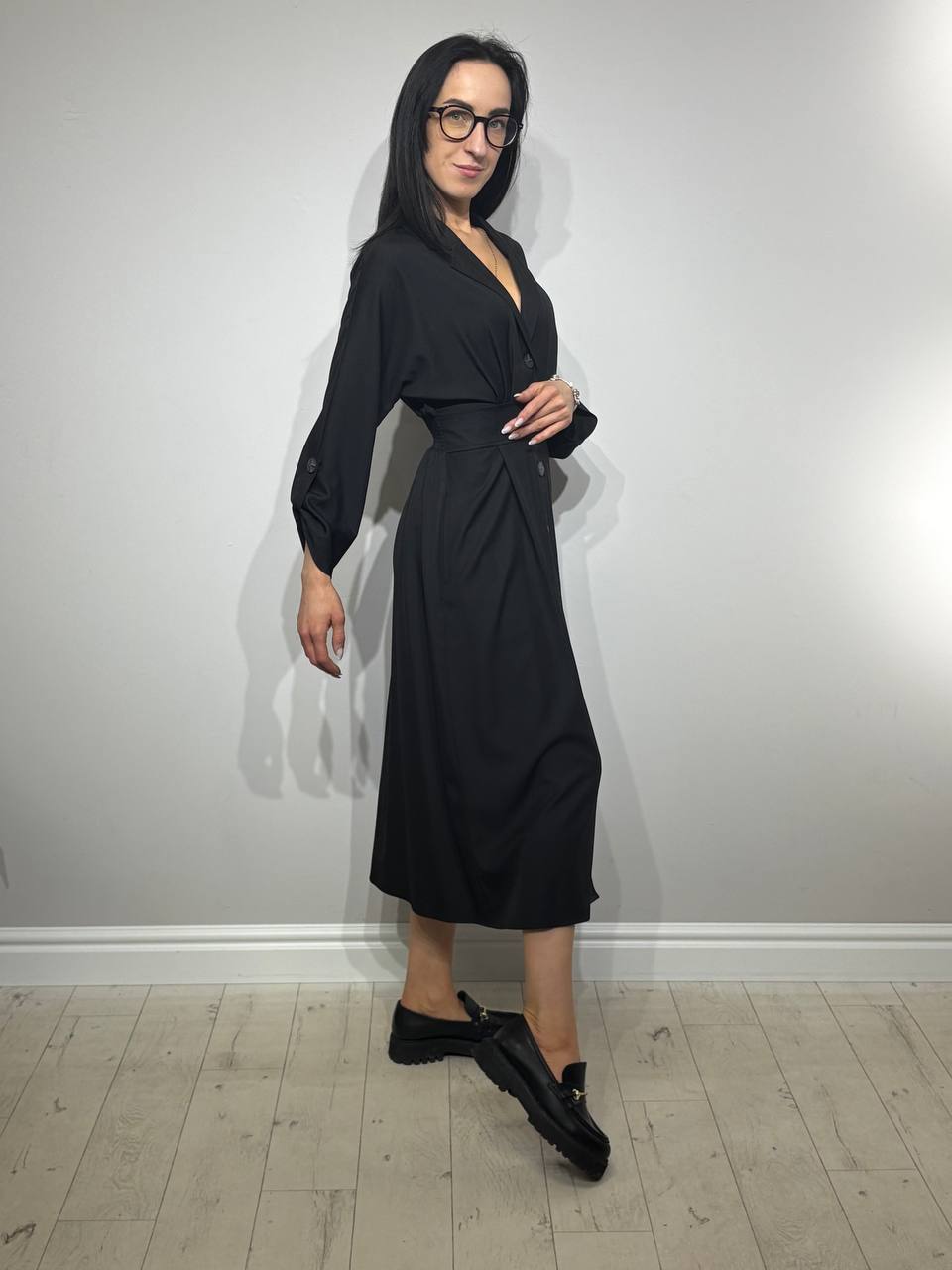 Eleganta midi garuma kreklkleita