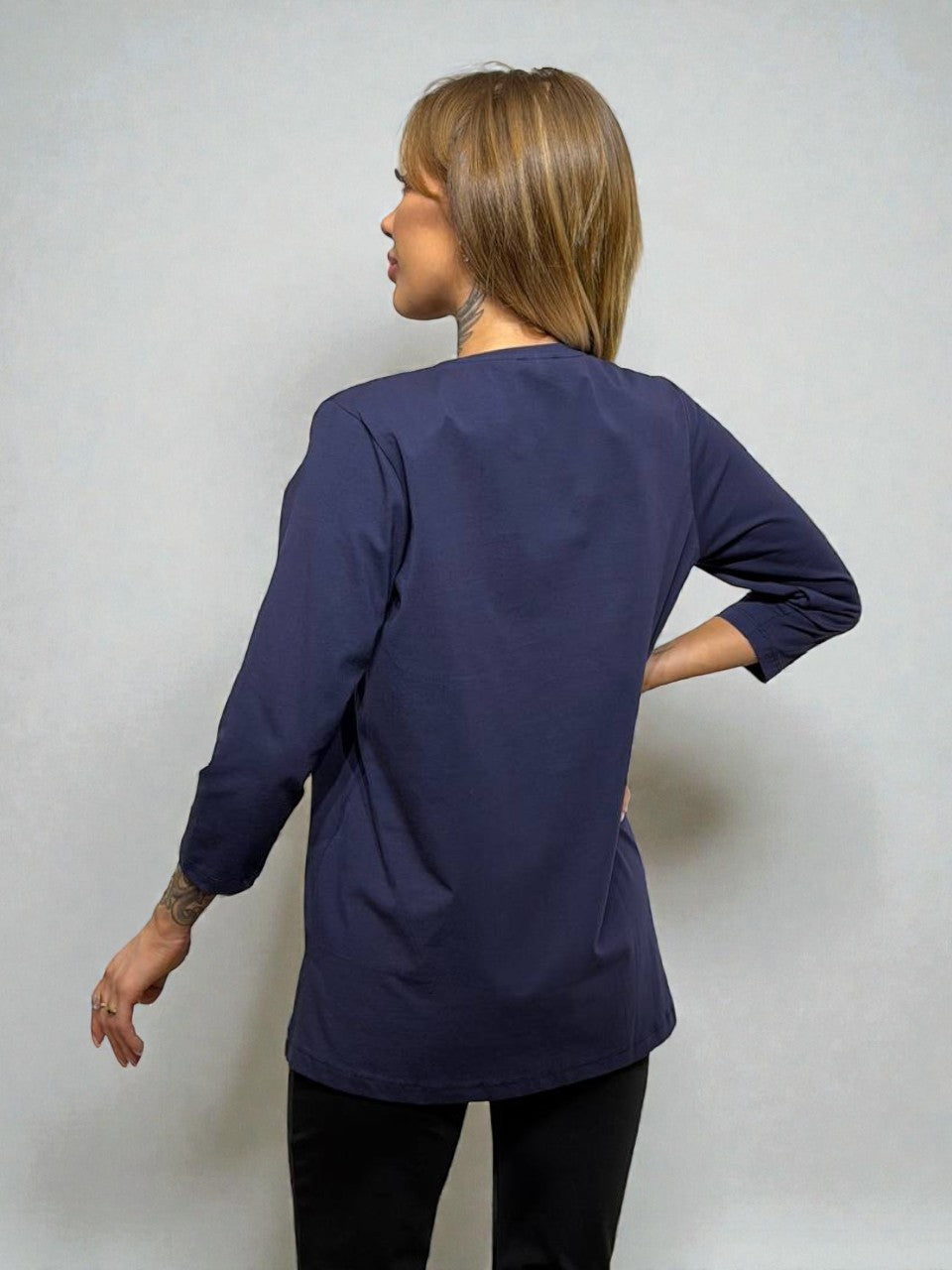 Kokvilnas džemperis ar dekoru