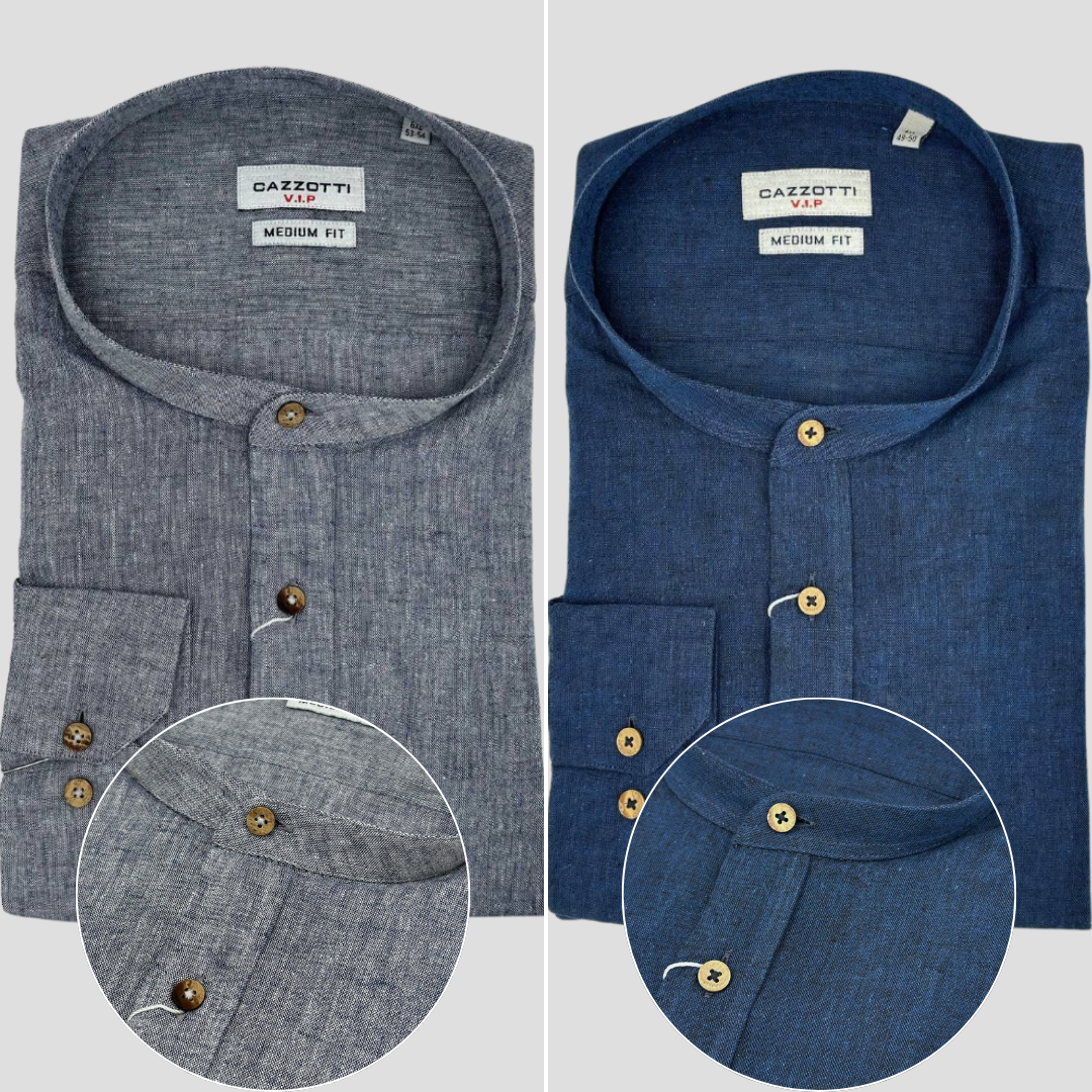 Large size men's linen shirt