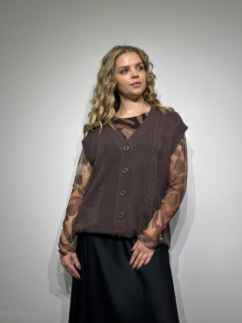 Adīta sieviešu silta veste