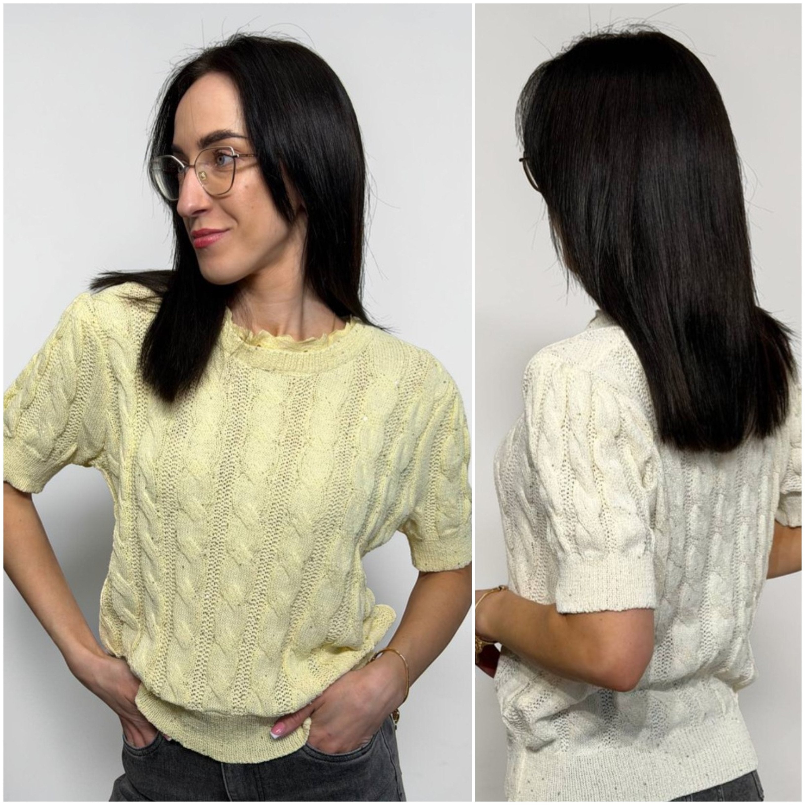 Adīts tops ar smalkiem spīdumiem