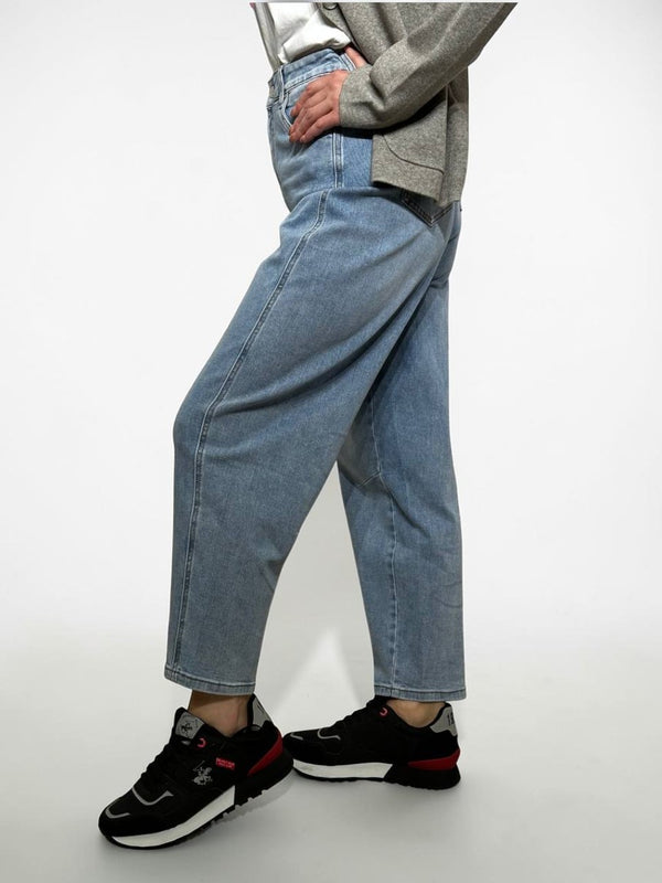 Balloon-fit jeans with embroidery