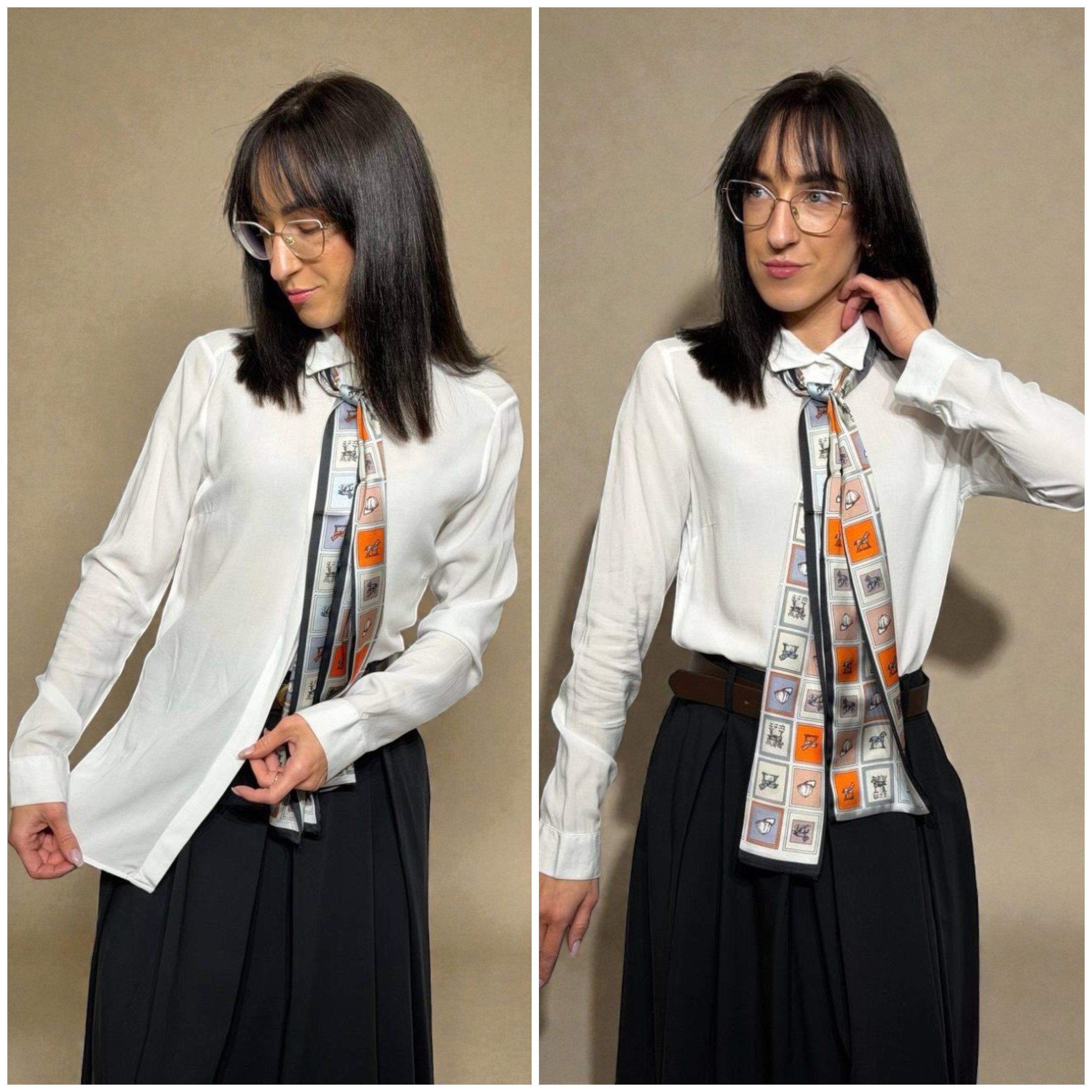 Balta kokvilnas blūze