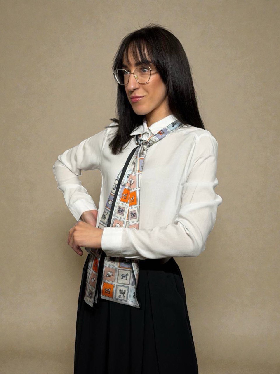 Balta kokvilnas blūze