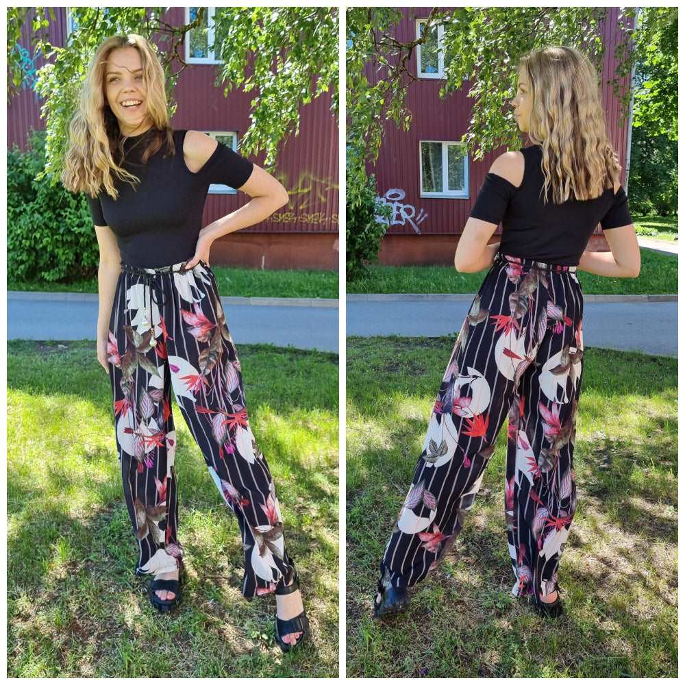 Bikses ar platām starām