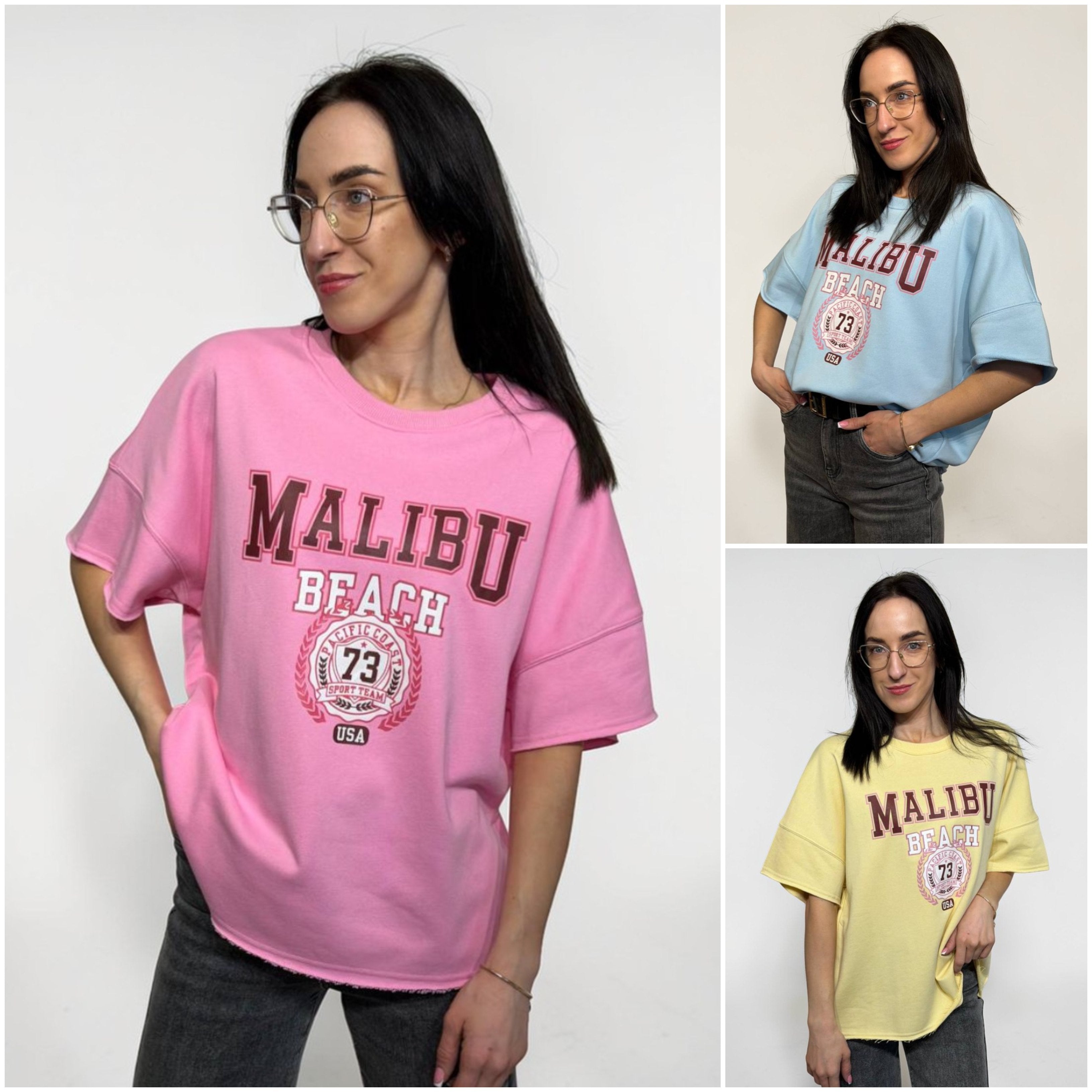 Brīvā stila T-krekls ar apdruku