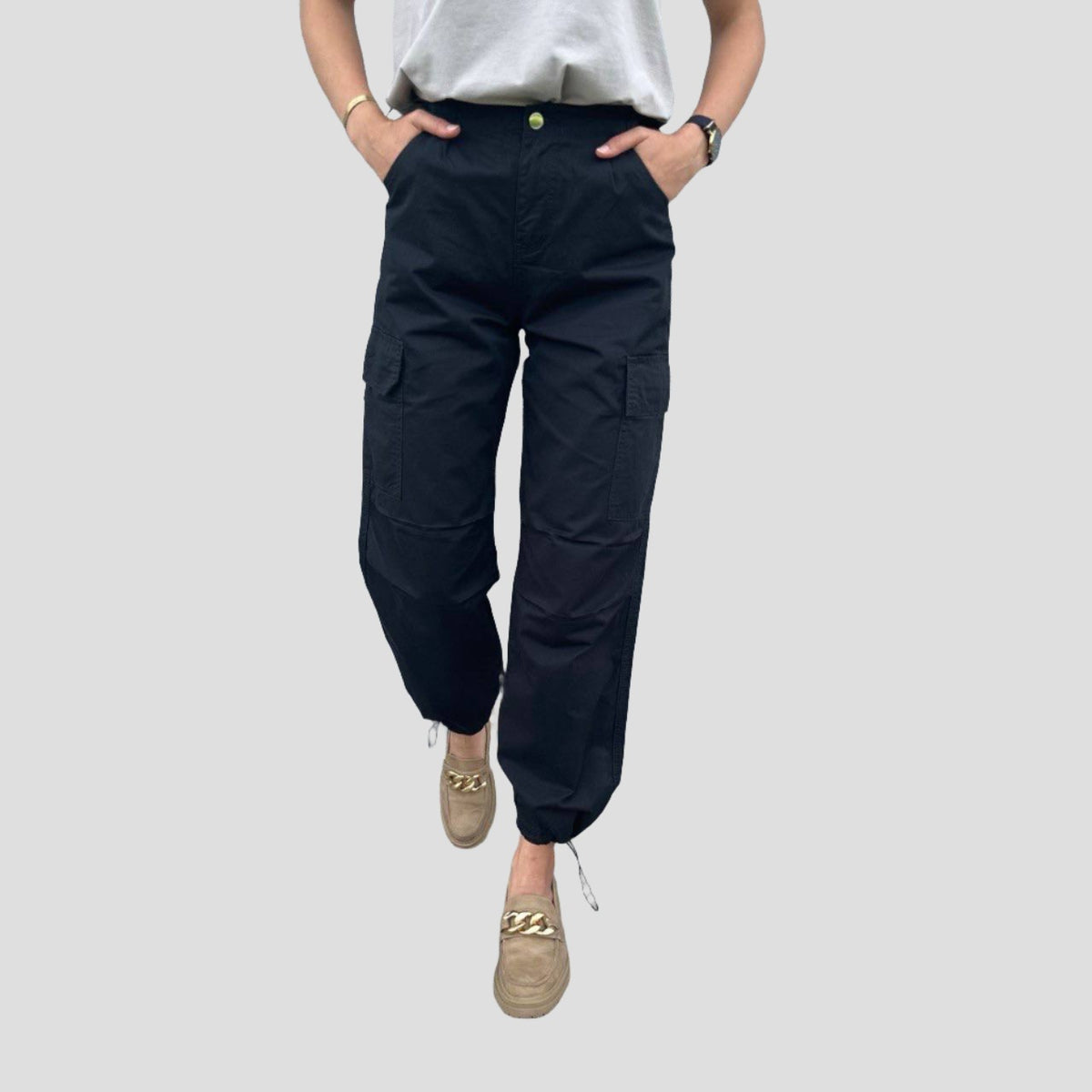Cargo style parachute pants