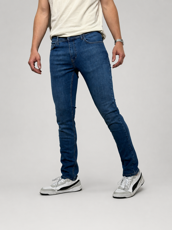 Sašaurināti vīriešu džinsi, Comfort slim