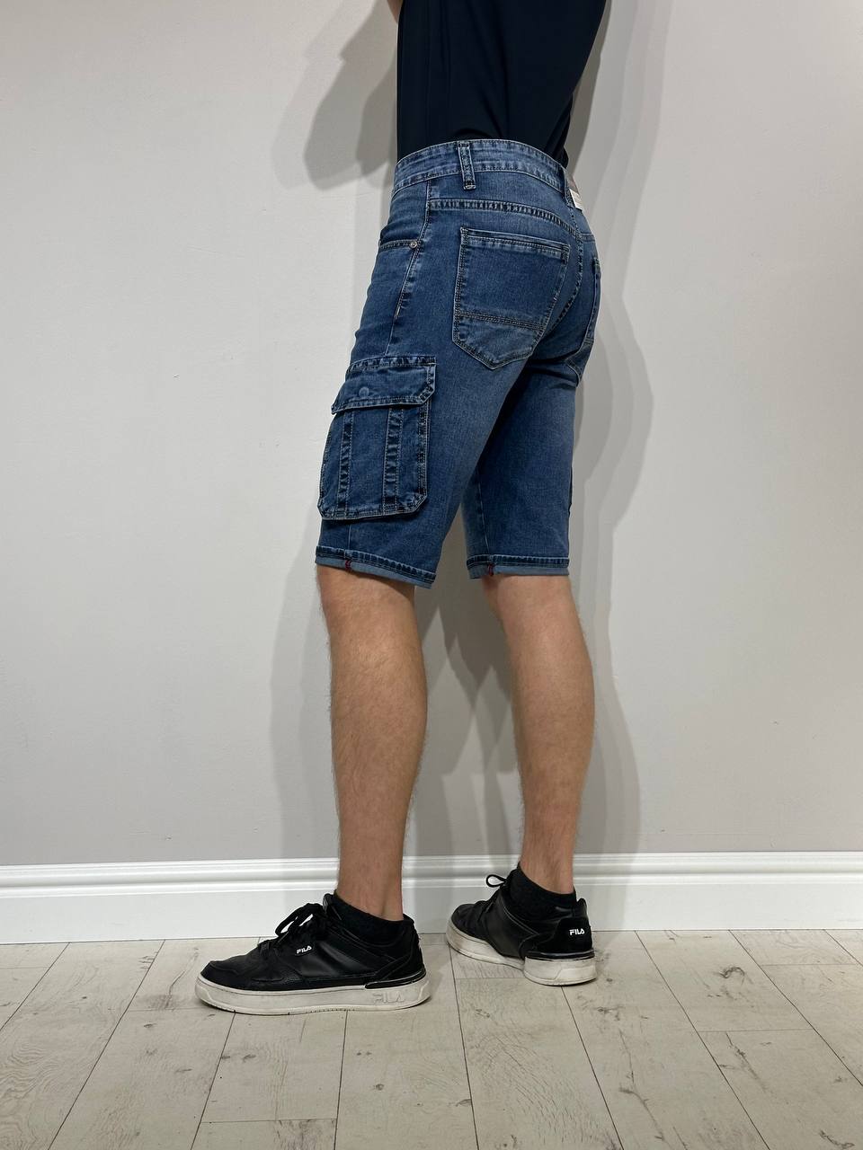 Cargo jeans shorts for men