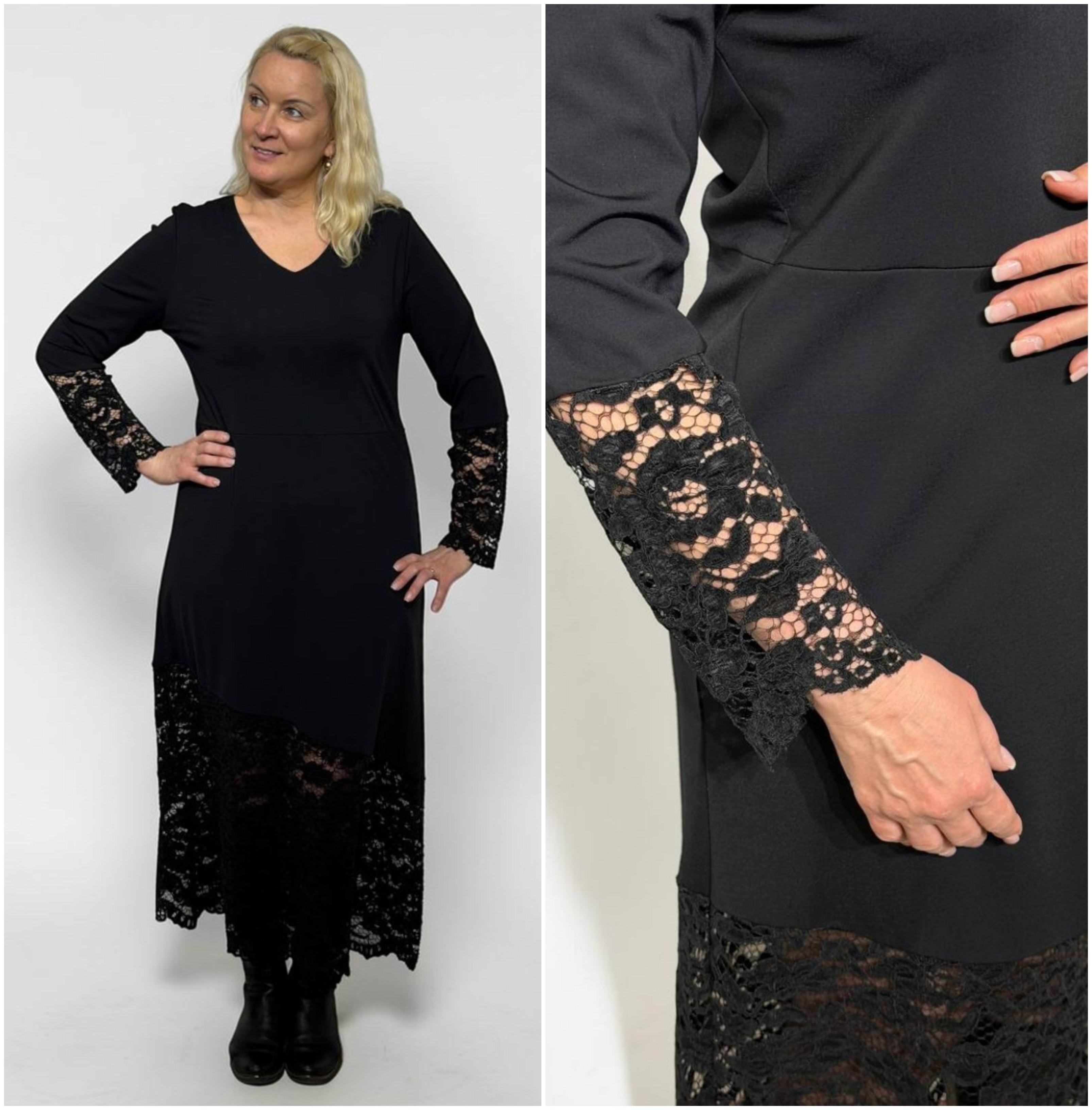 Eleganta kleita ar mežģīņu detaļām