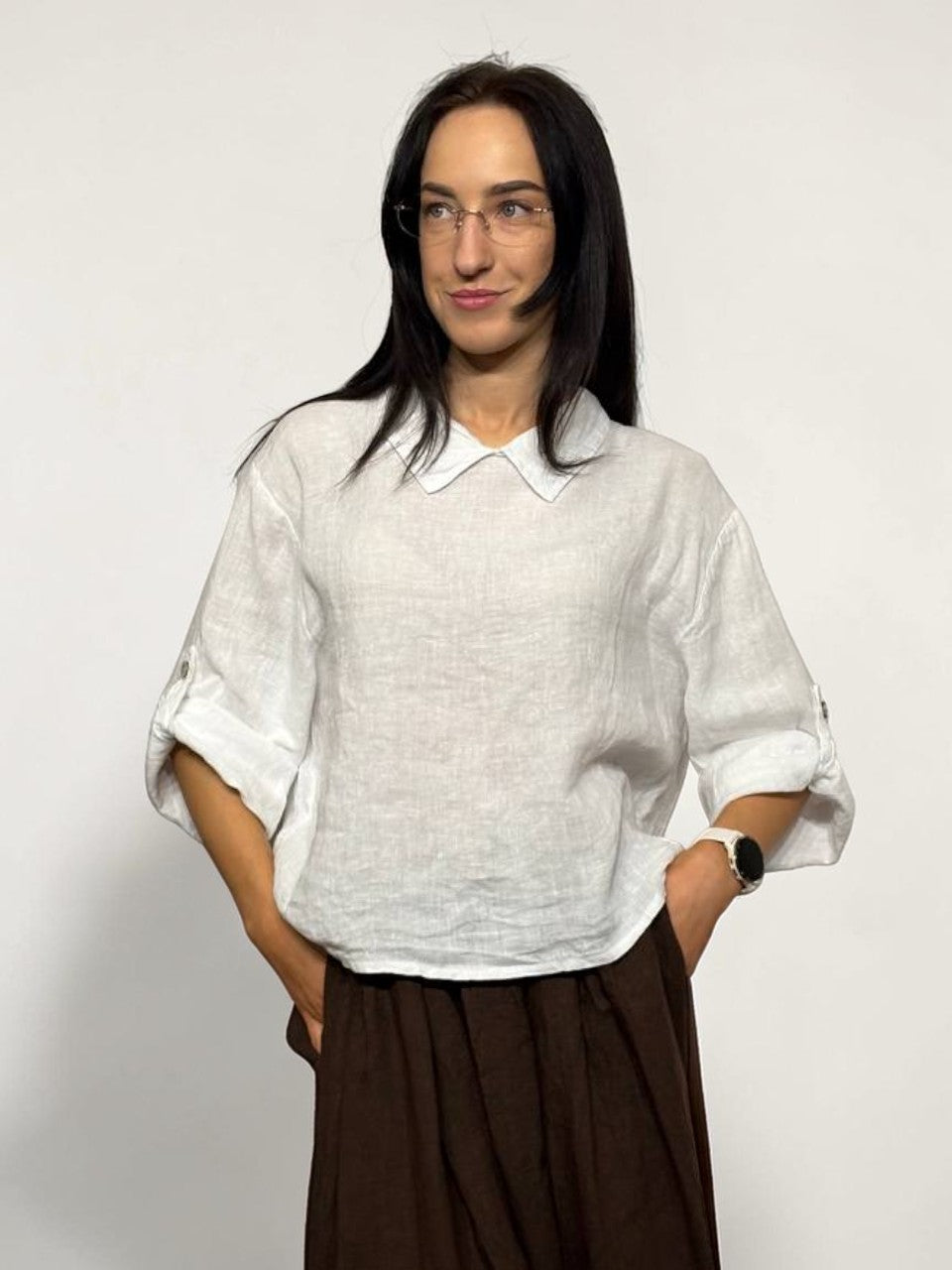Eleganta lina blūze