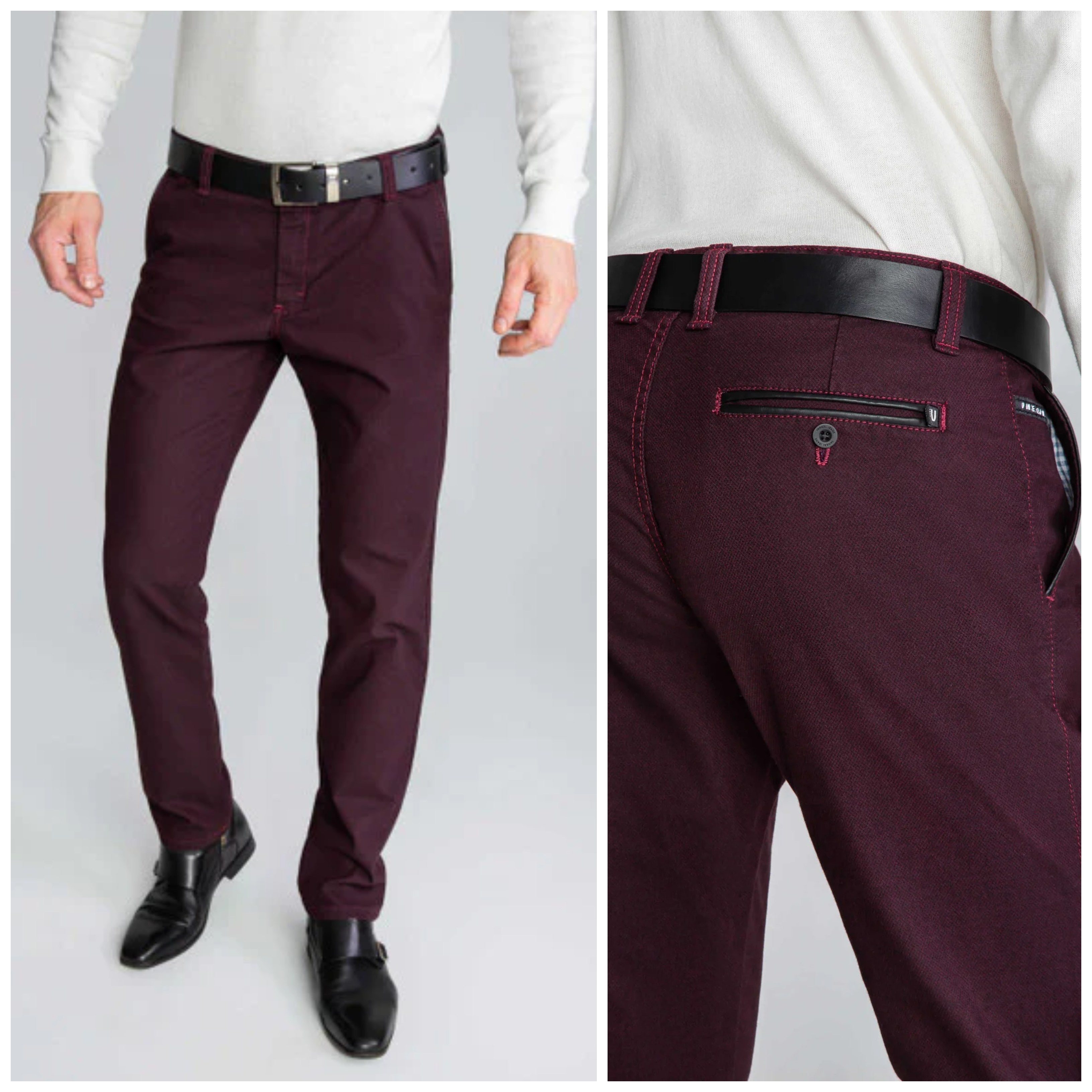 Elegant trousers Vankel-068 for men, Comfort slim