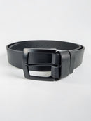Leather belt with black buckle XO3