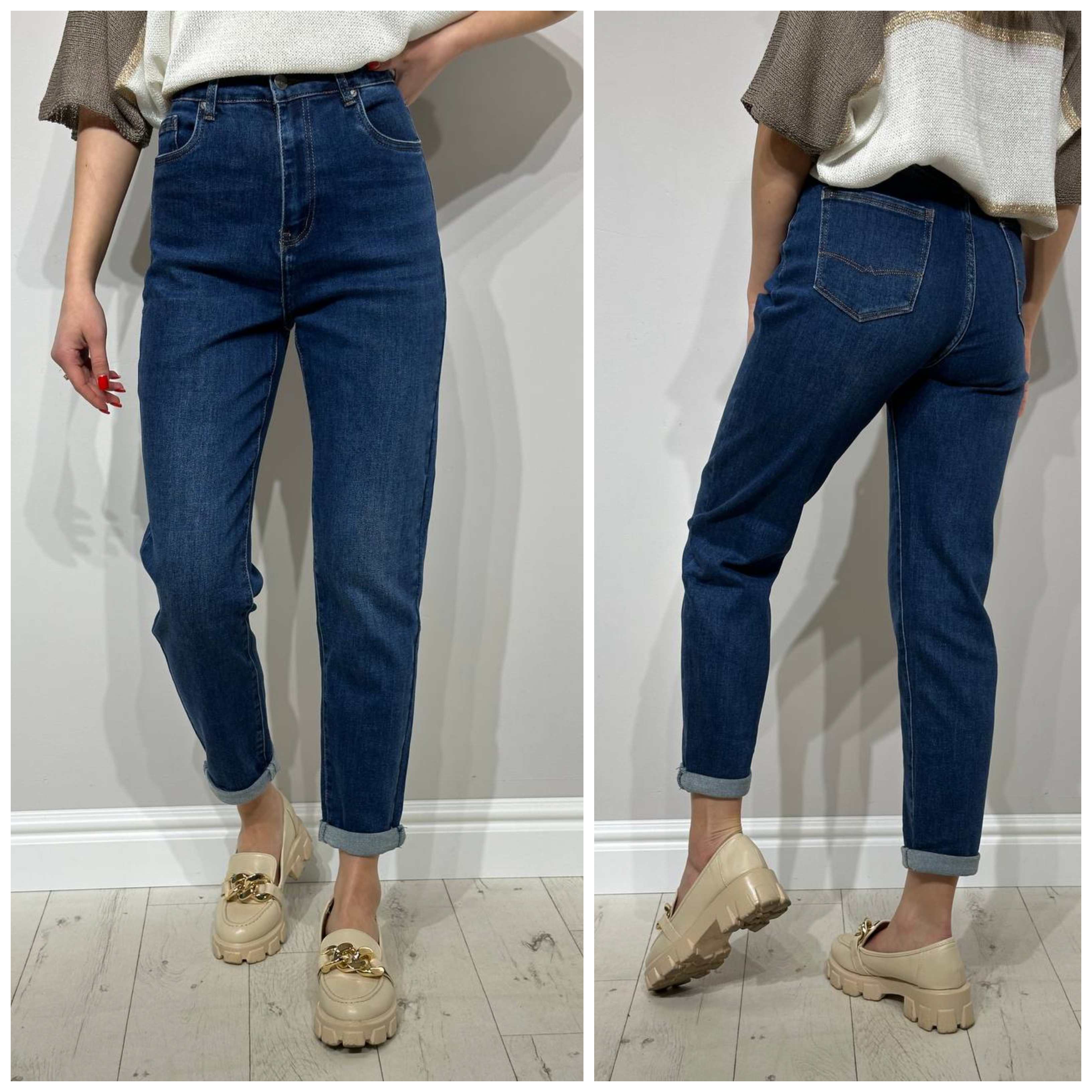 Klasiski, tumši sieviešu džinsi