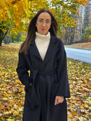 Classic coat with wool content
