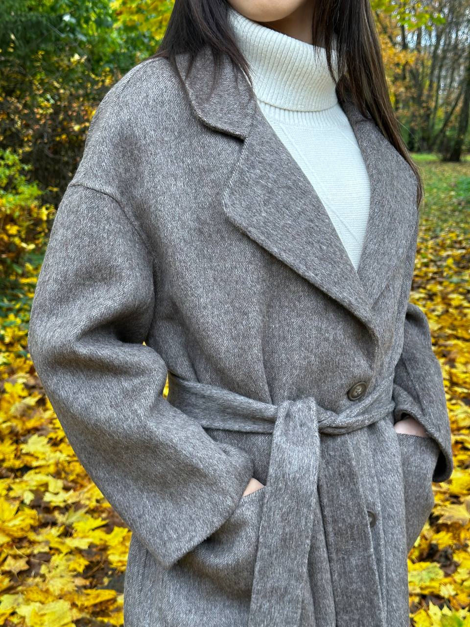 Klasikinis paltas su vilnos sudėtimi