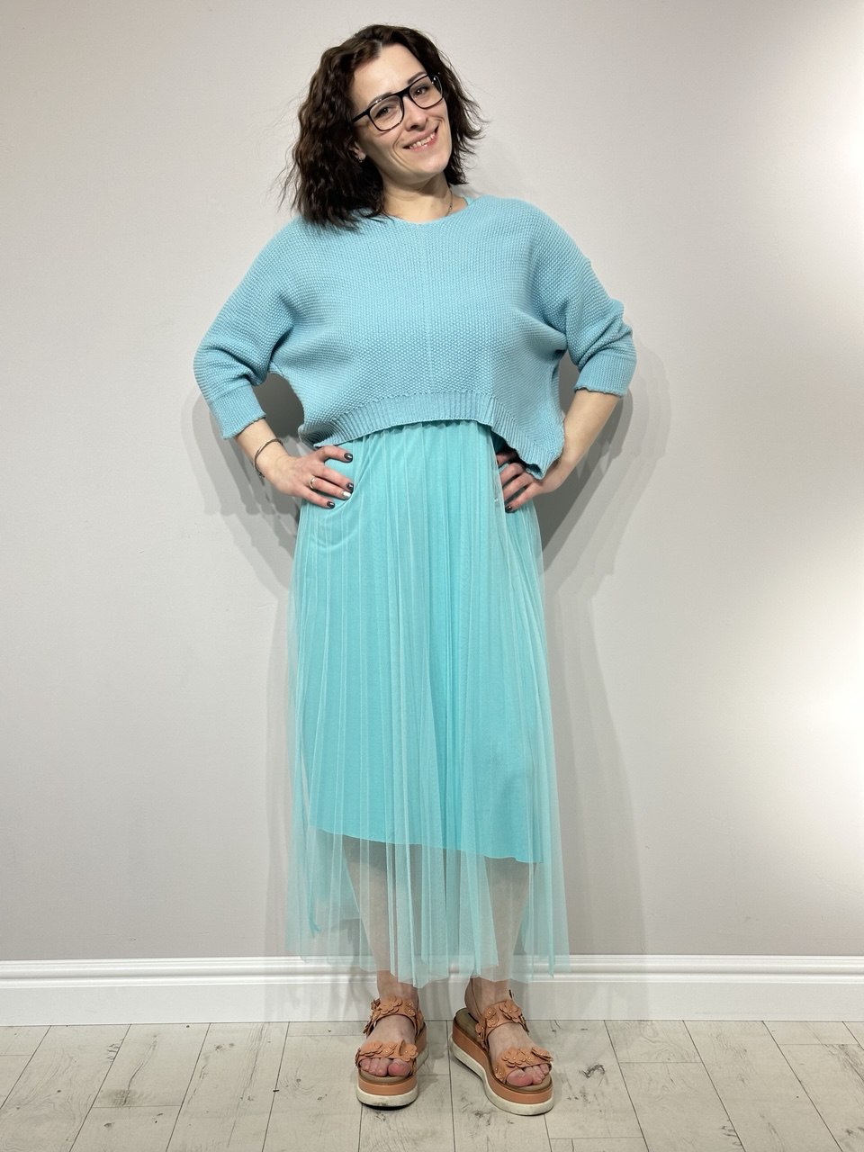 Kleita un džemperis. Komplekts De Punto