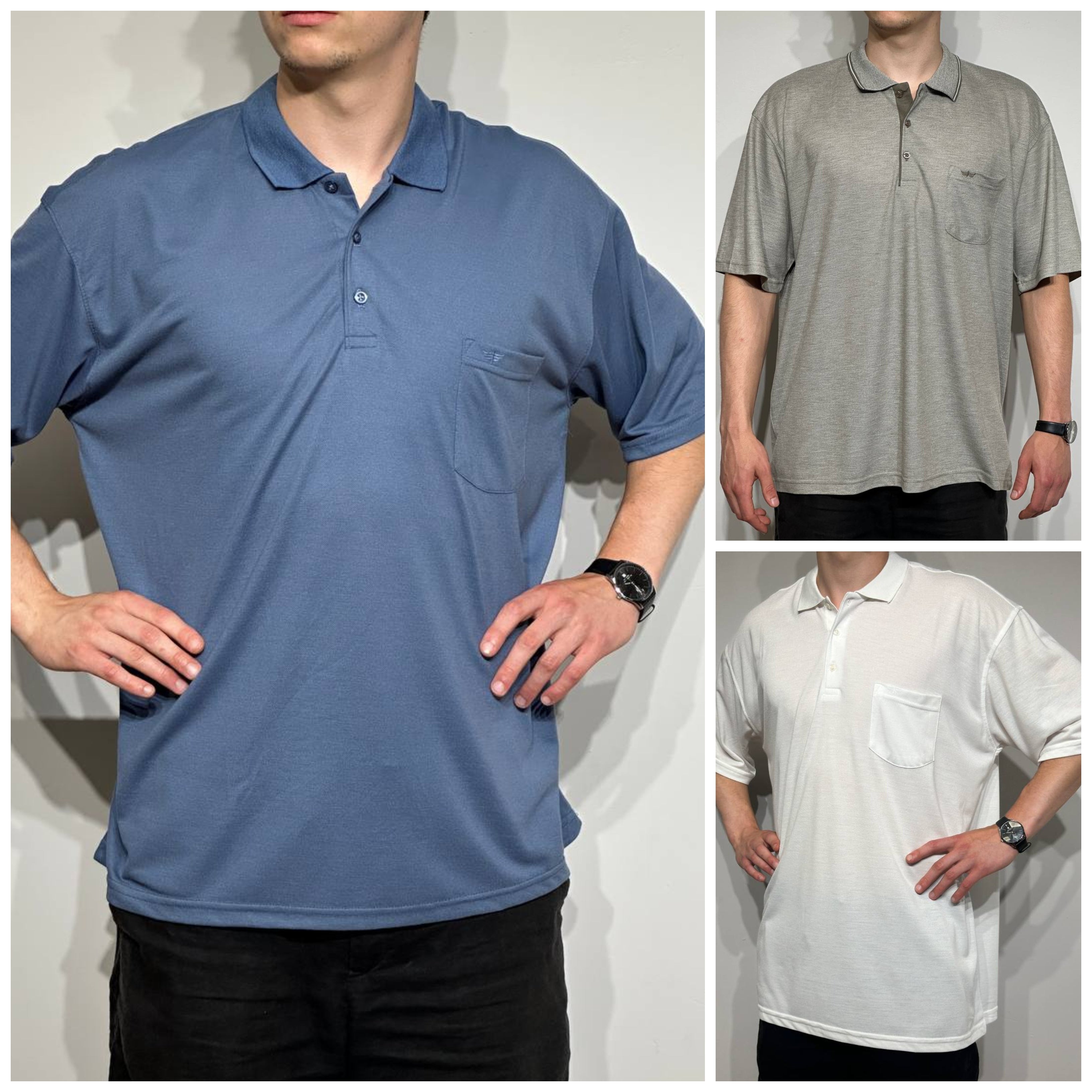 Lielo izmēru plāns polo krekls