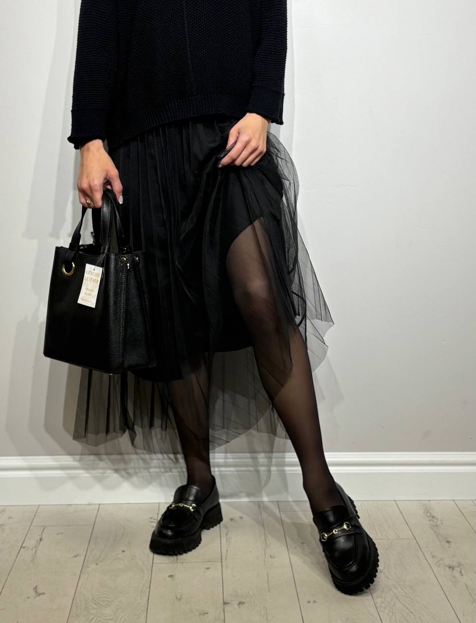 Lux black women's tights