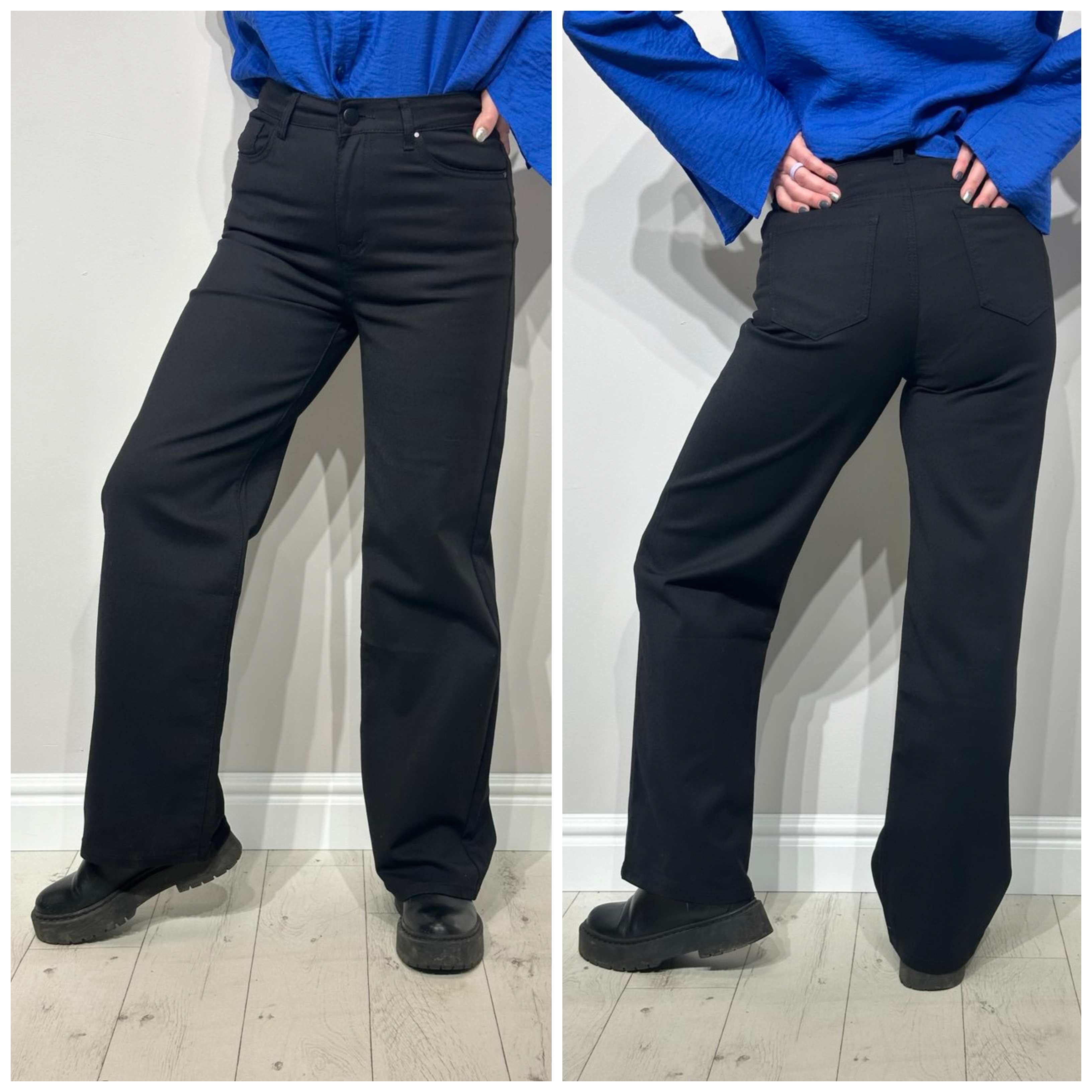 Чёрные широкие джинсы для женщин