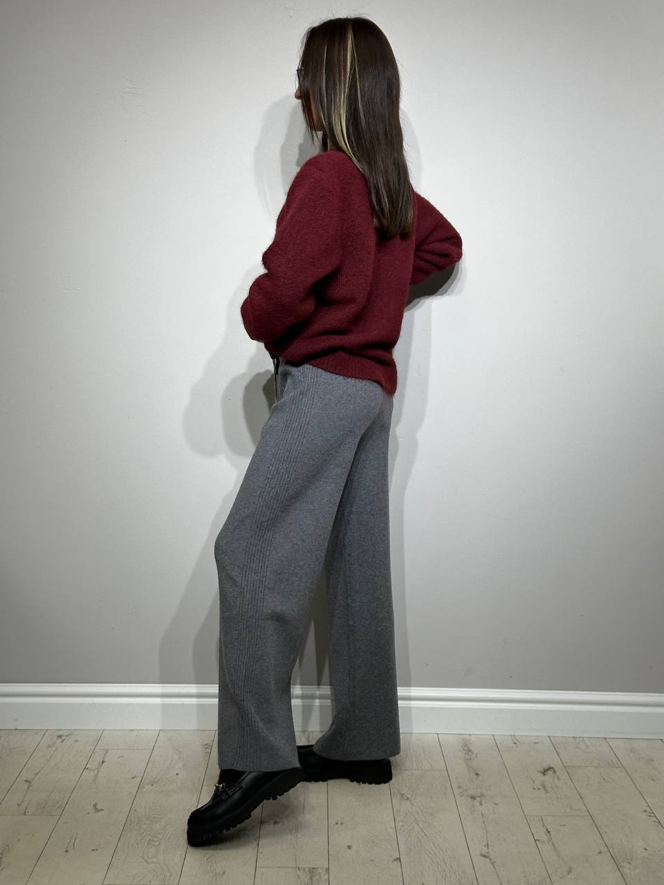 Мягкие вязаные женские брюки для отдыха