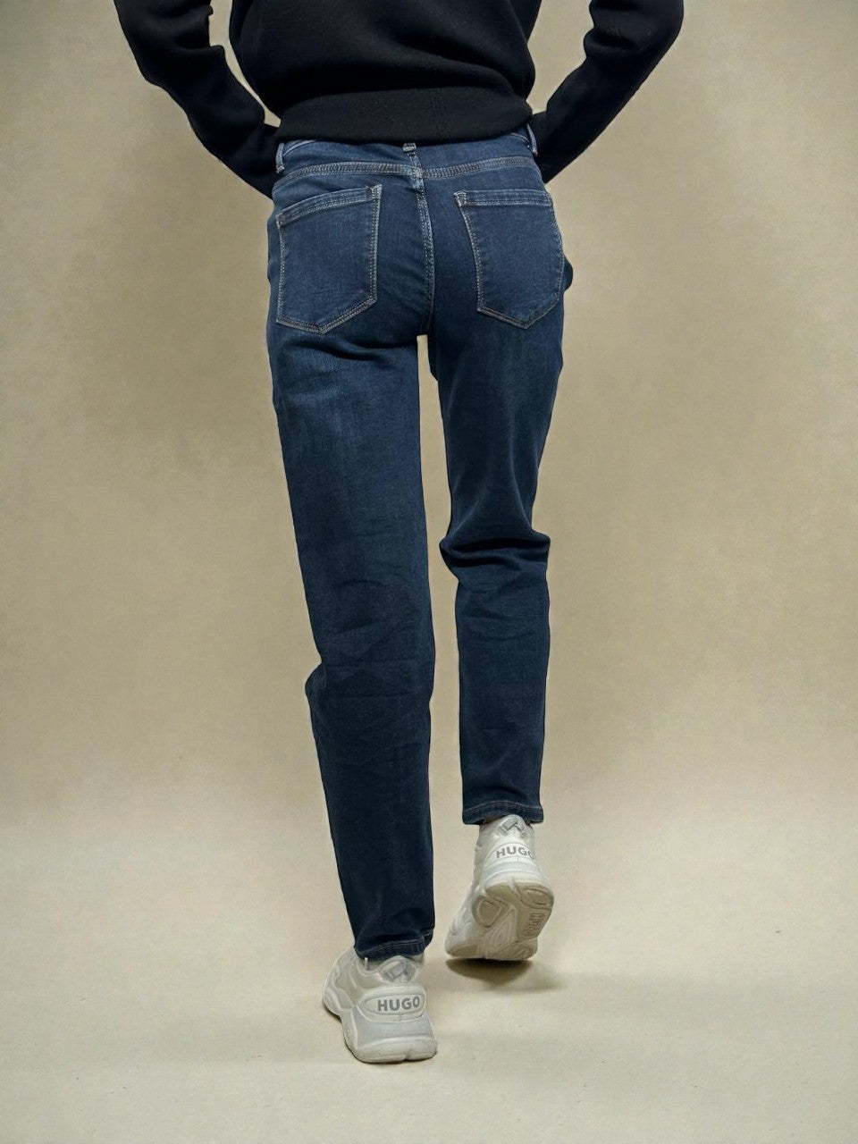 Mom fit jeans with insulation