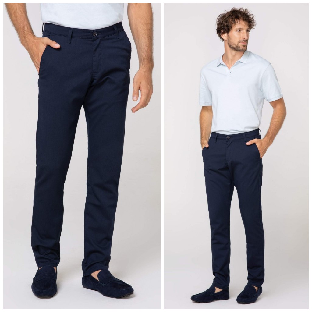 Pagarinātas vīriešu bikses Teo, Comfort slim