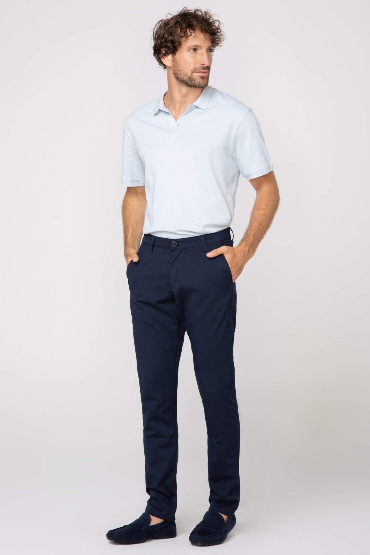 Pagarinātas vīriešu bikses Teo, Comfort slim