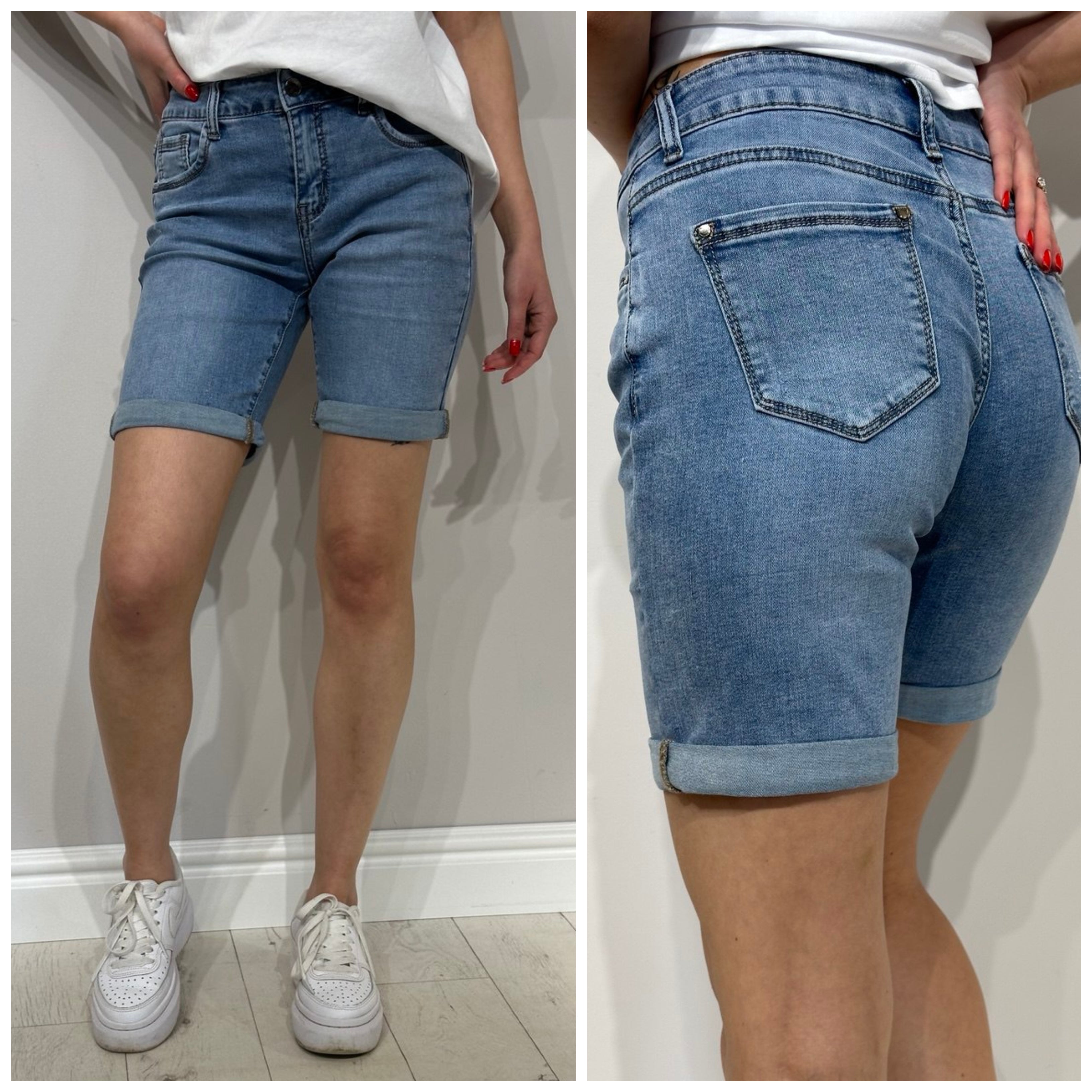 Обтягивающие женские джинсовые шорты