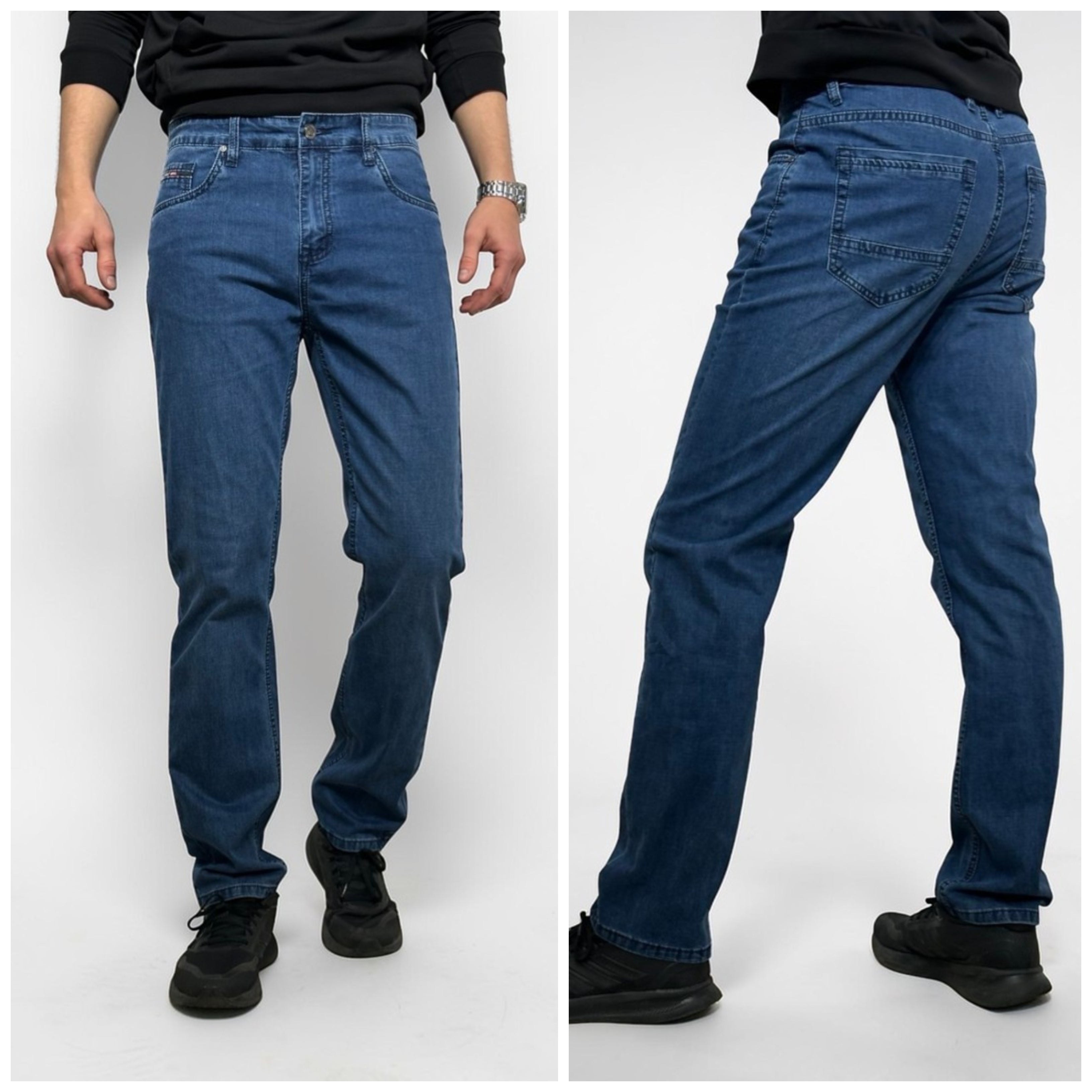 Plāni vīriešu džinsi vasarai, Regular fit