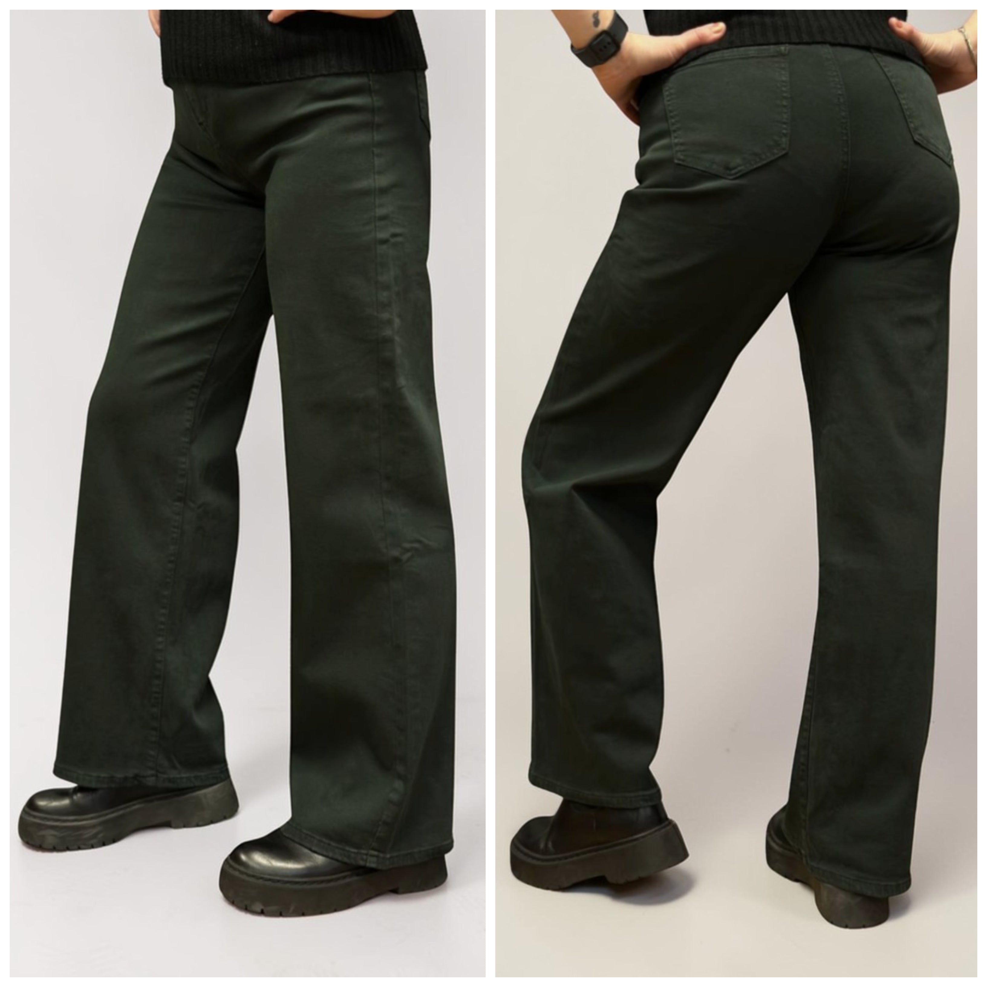 Plataus kirpimo kelnės moterims iš Goodies