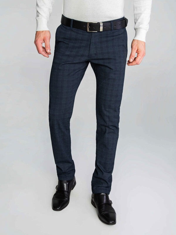 Men's plaid pants Vankel-058, Comfort slim