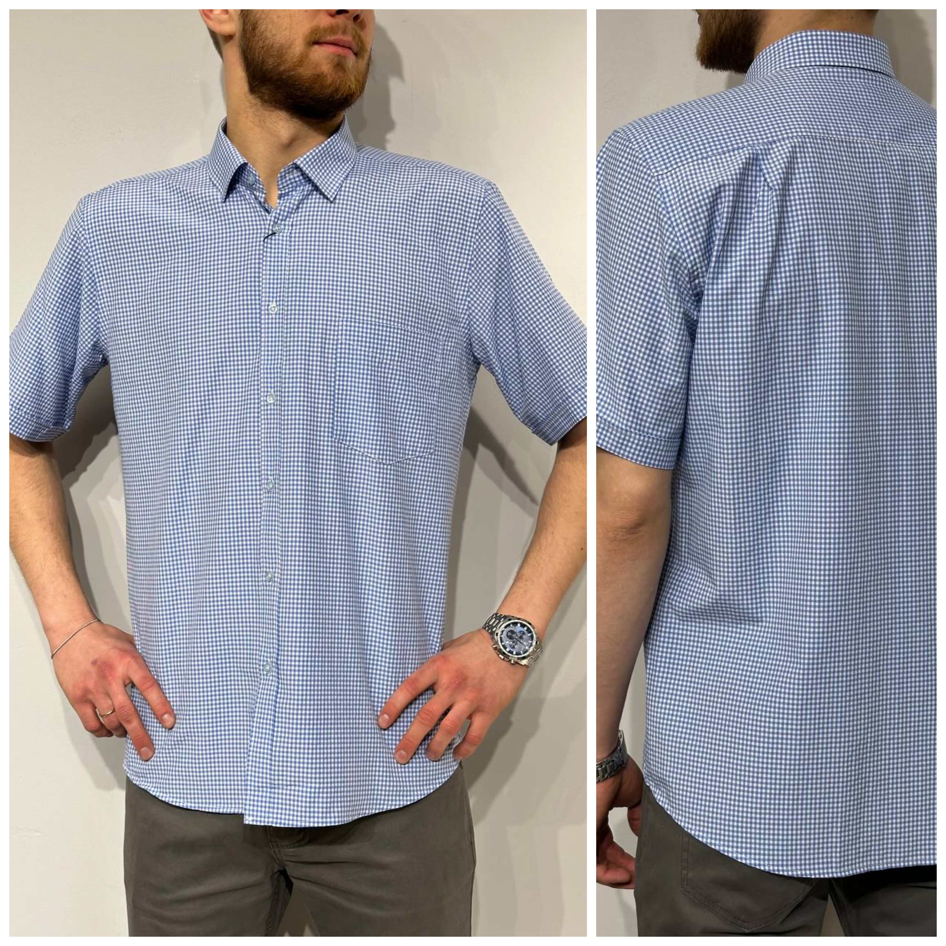 Checkered summer shirt for men VP-3