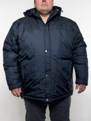 Šilta didelių dydžių striukė vyrams