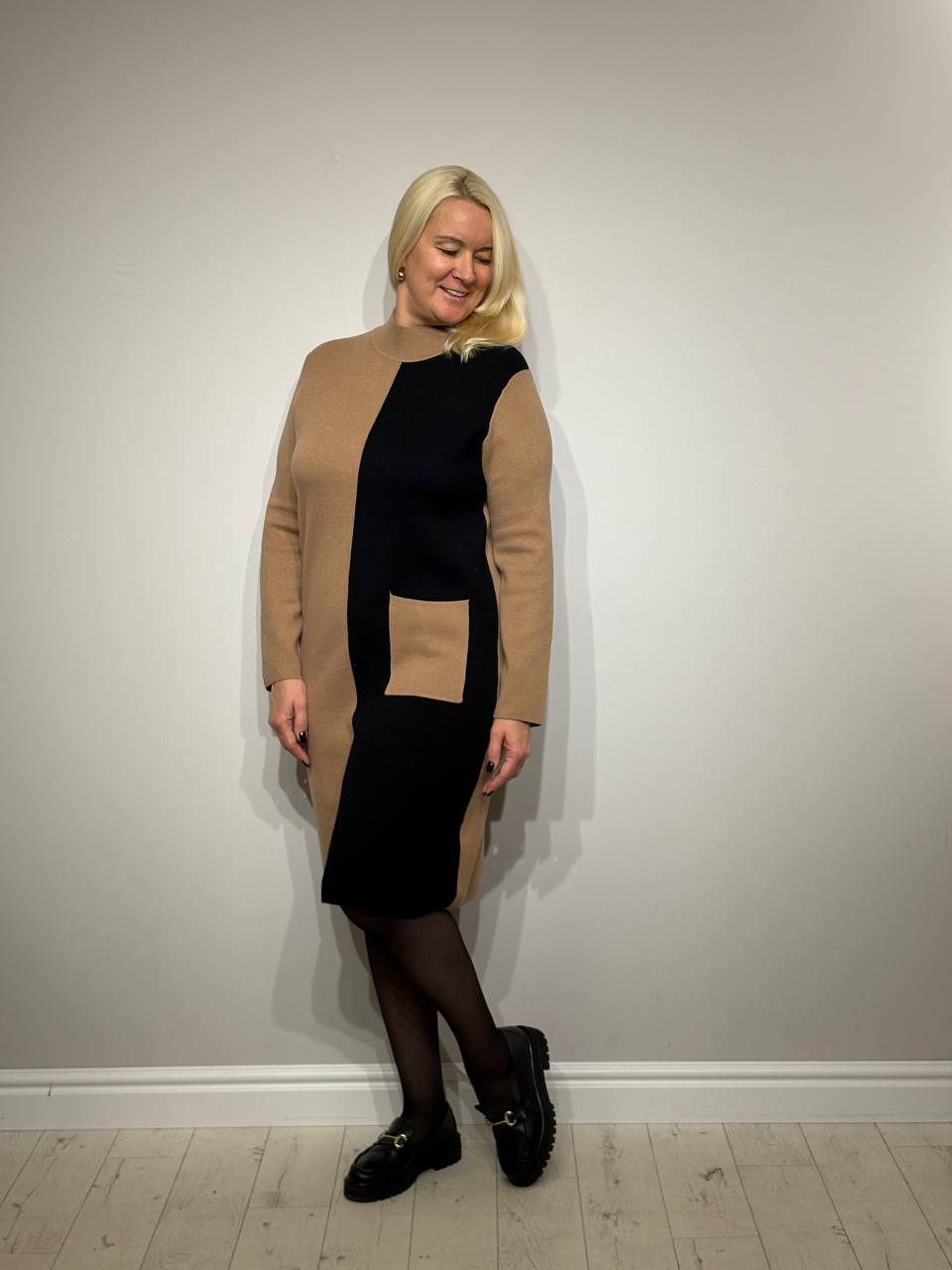 Šilta suknelė kasdienai su kišene