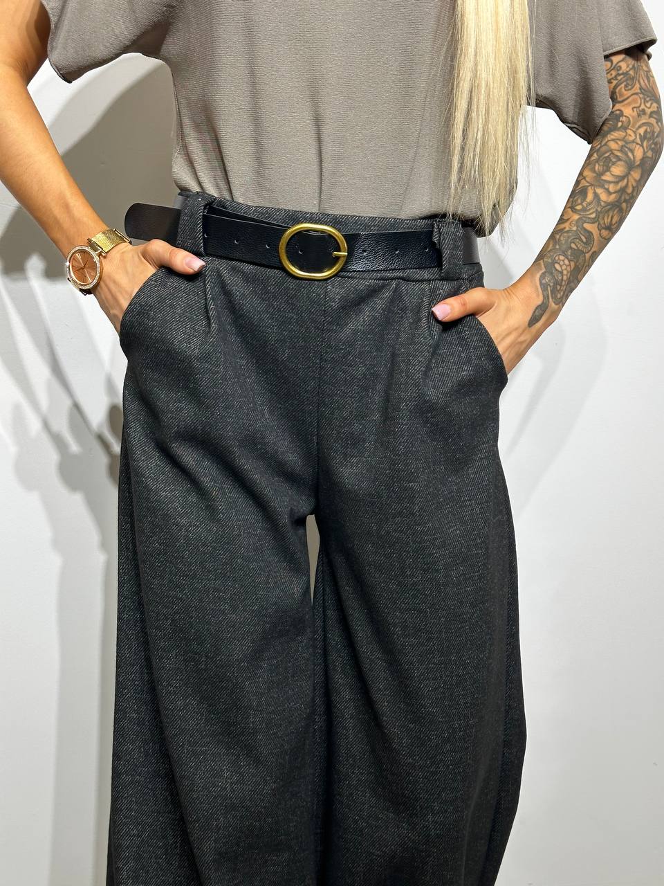 Siltas Palazzo stila bikses