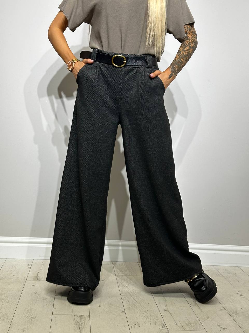 Siltas Palazzo stila bikses