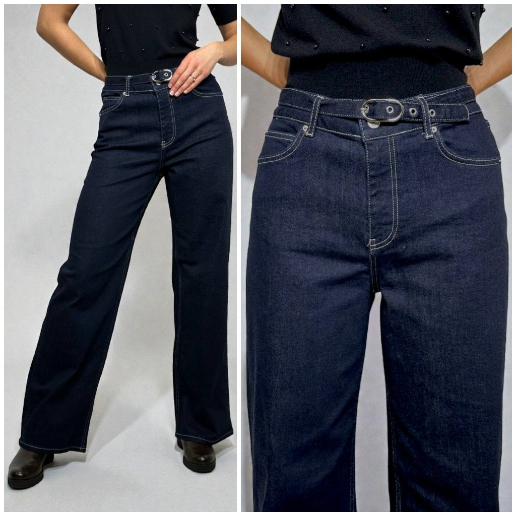 Taisni džinsi ar jostiņu