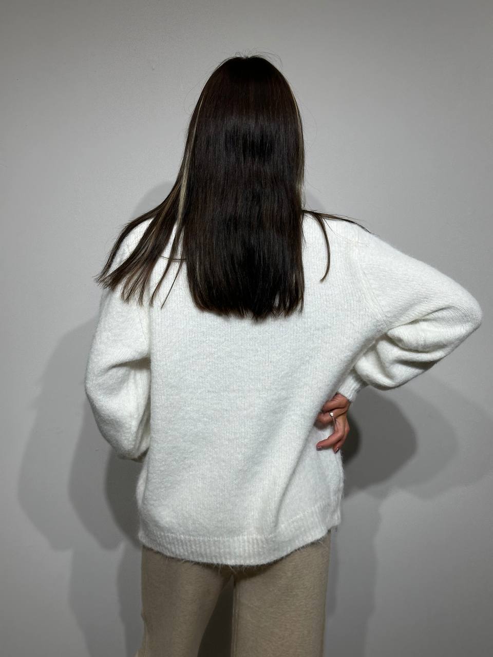 Warm knitted sweater for women