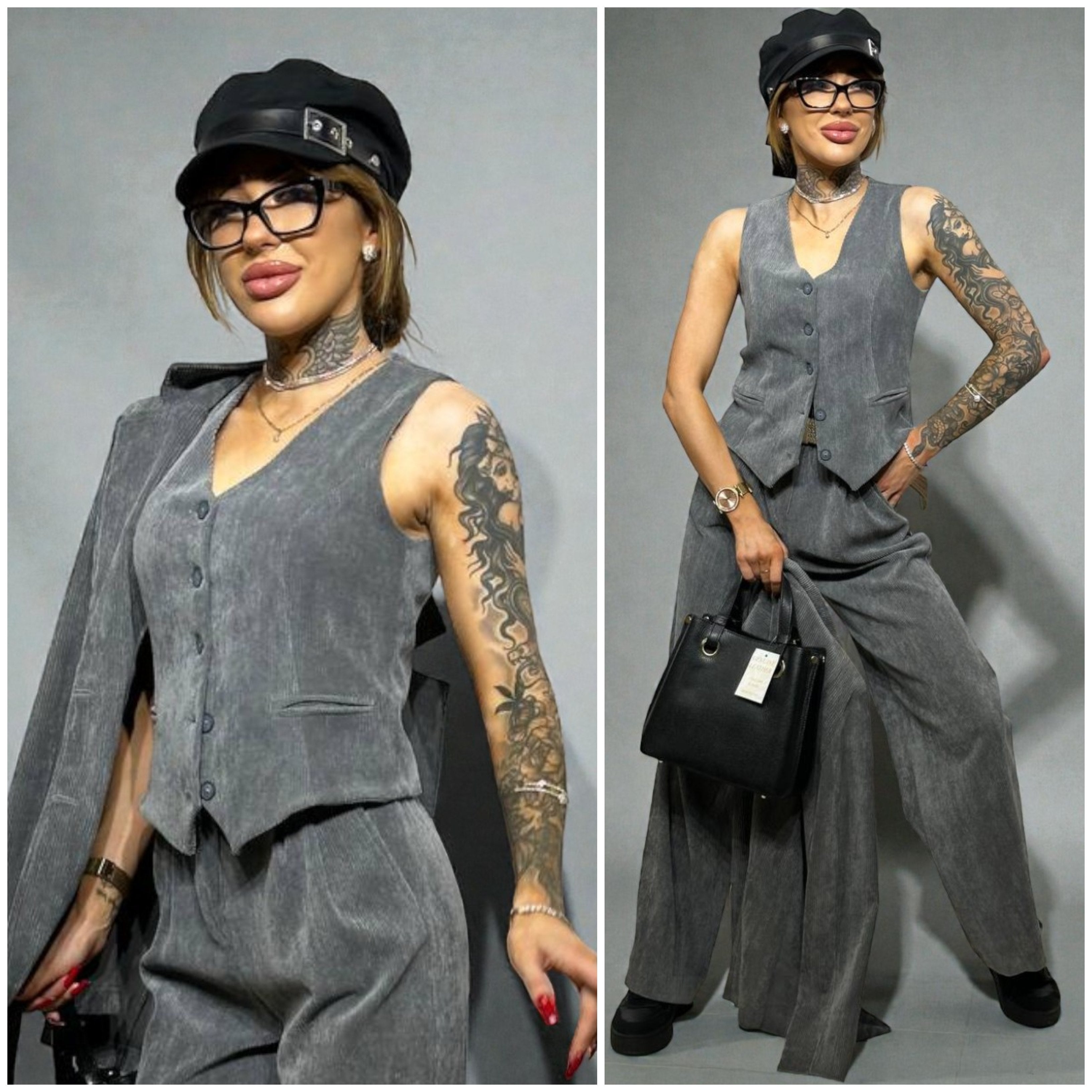 Smalkā velveta veste sievietēm