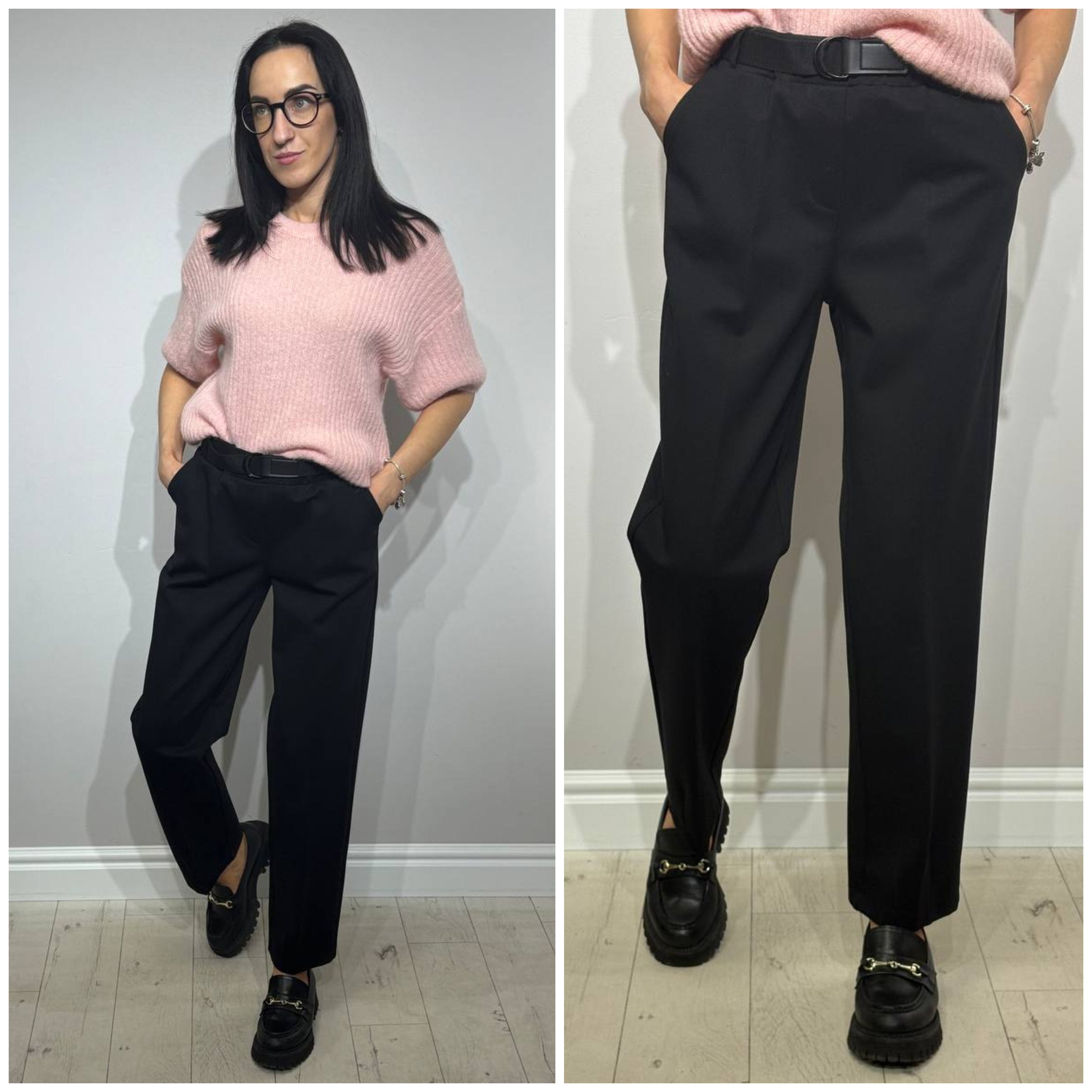 Solīdas sieviešu bikses ar jostu