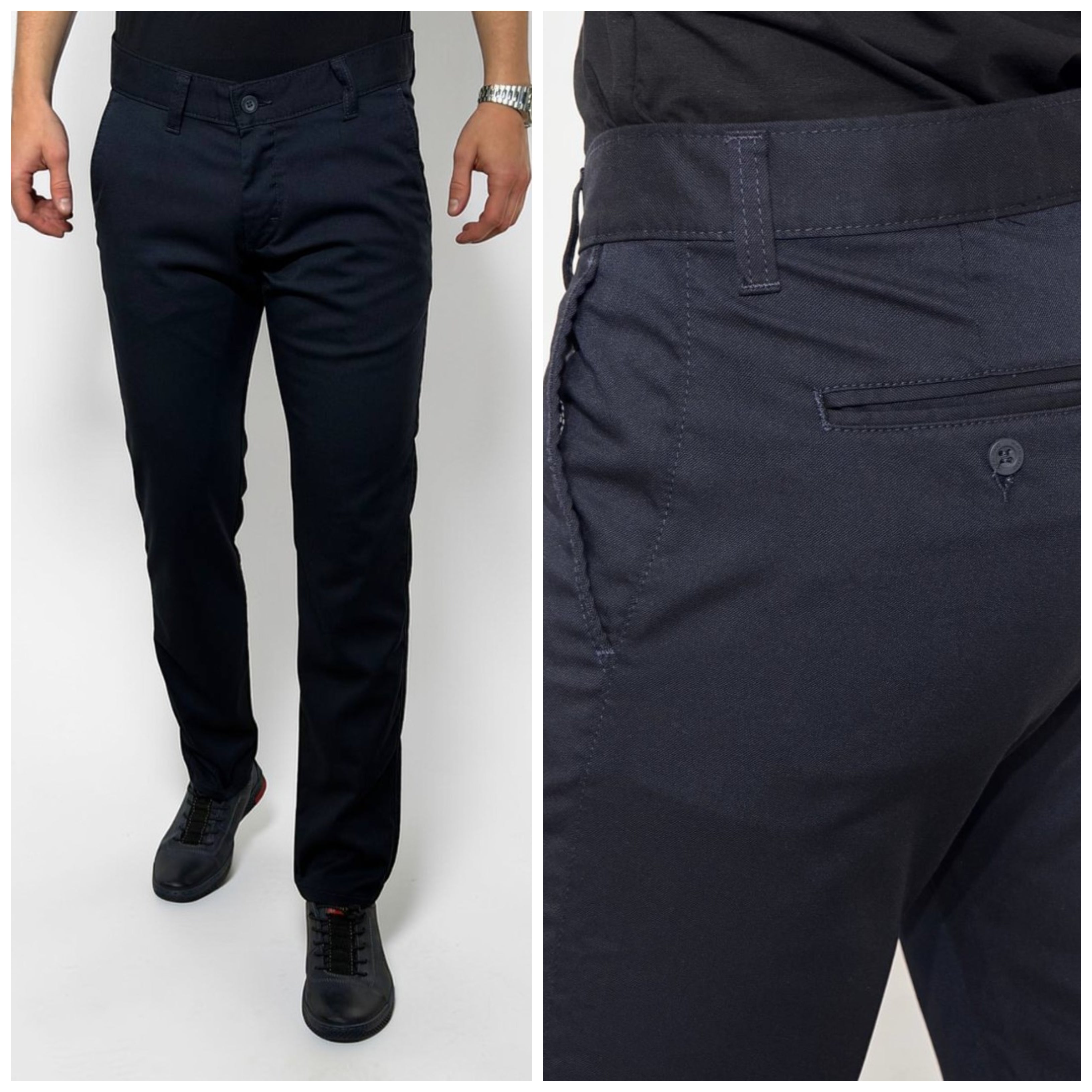 Solīdas vīriešu bikses Vankel-026