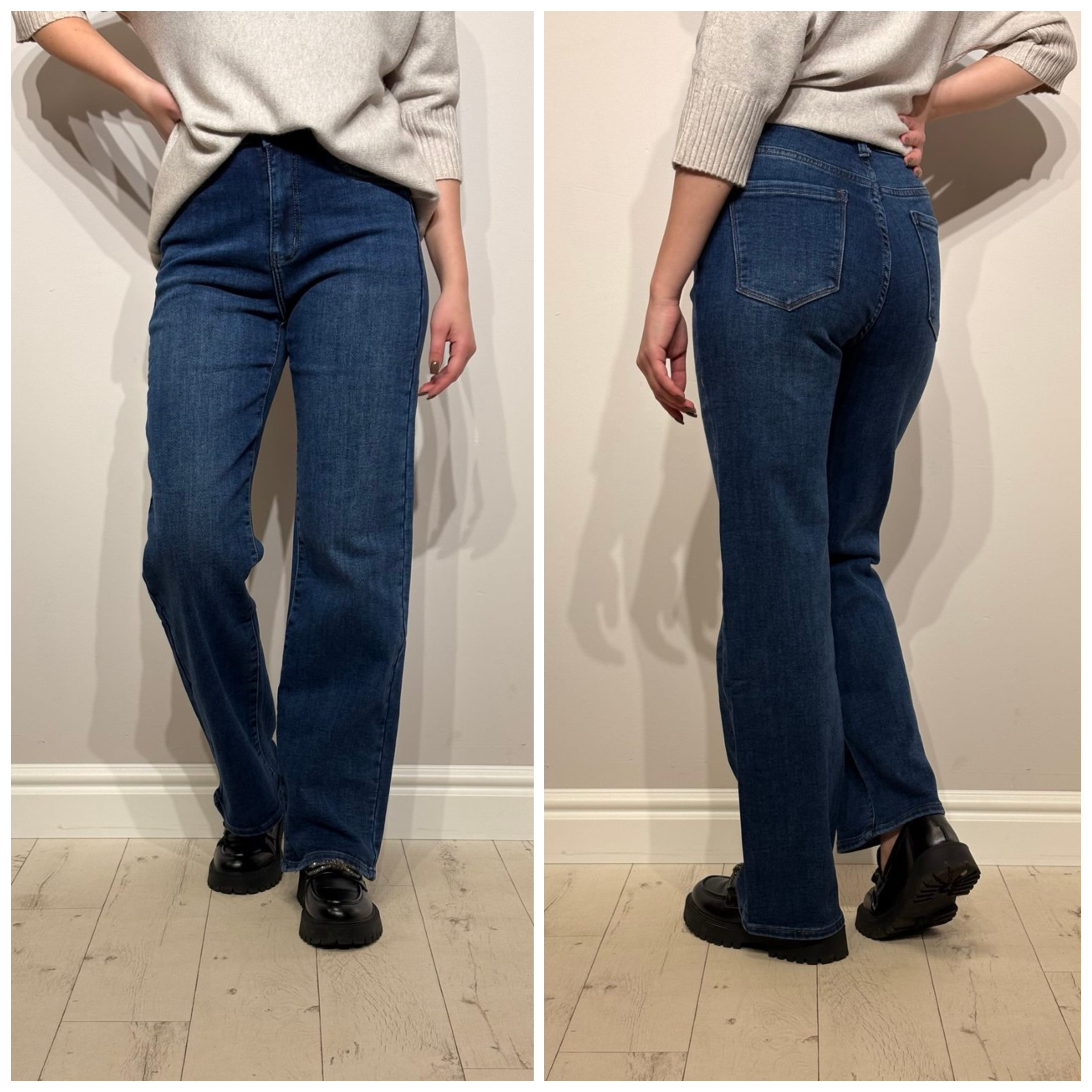 Taisnas siltas džīnsa bikses