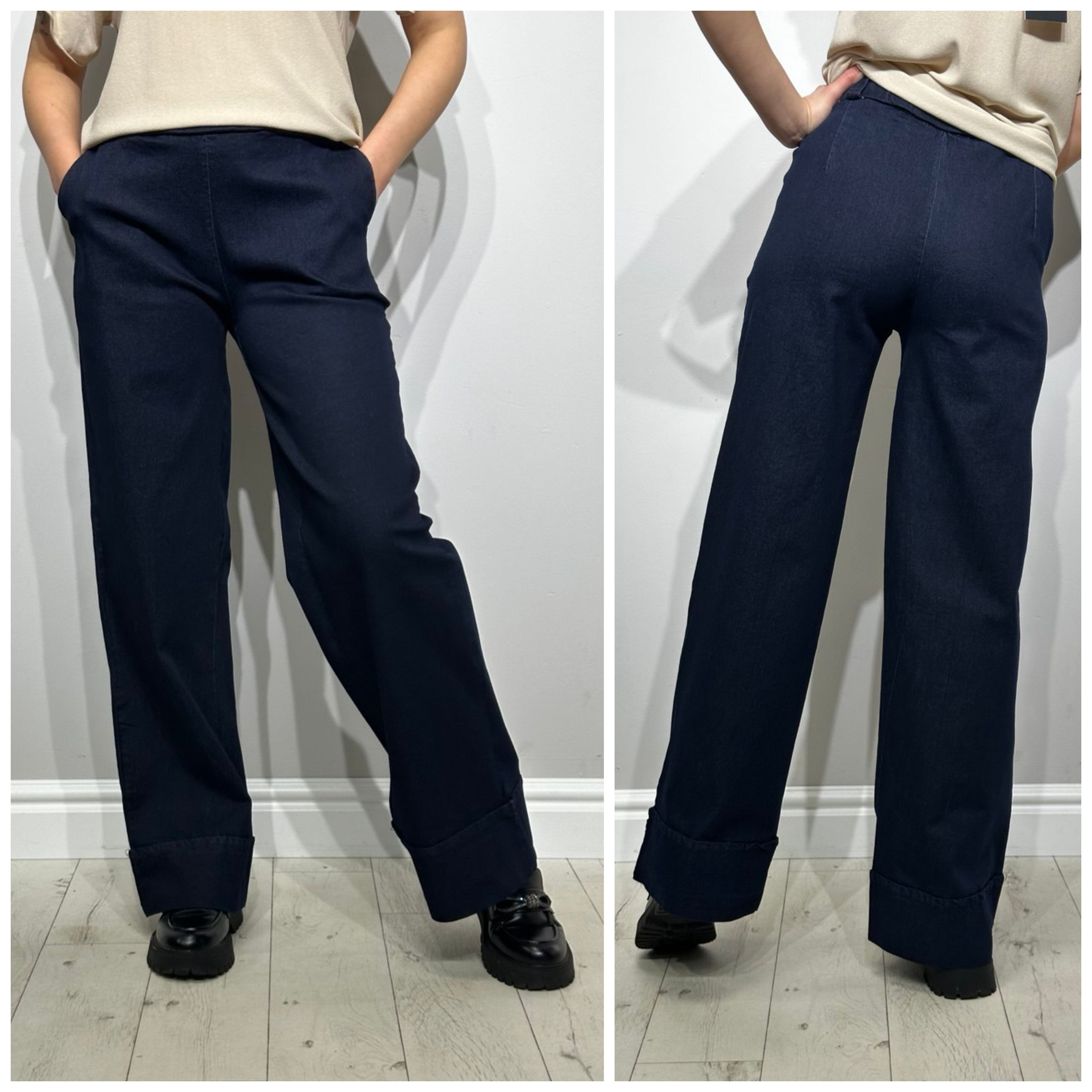 Taisnas džinsa bikses bez balinājuma