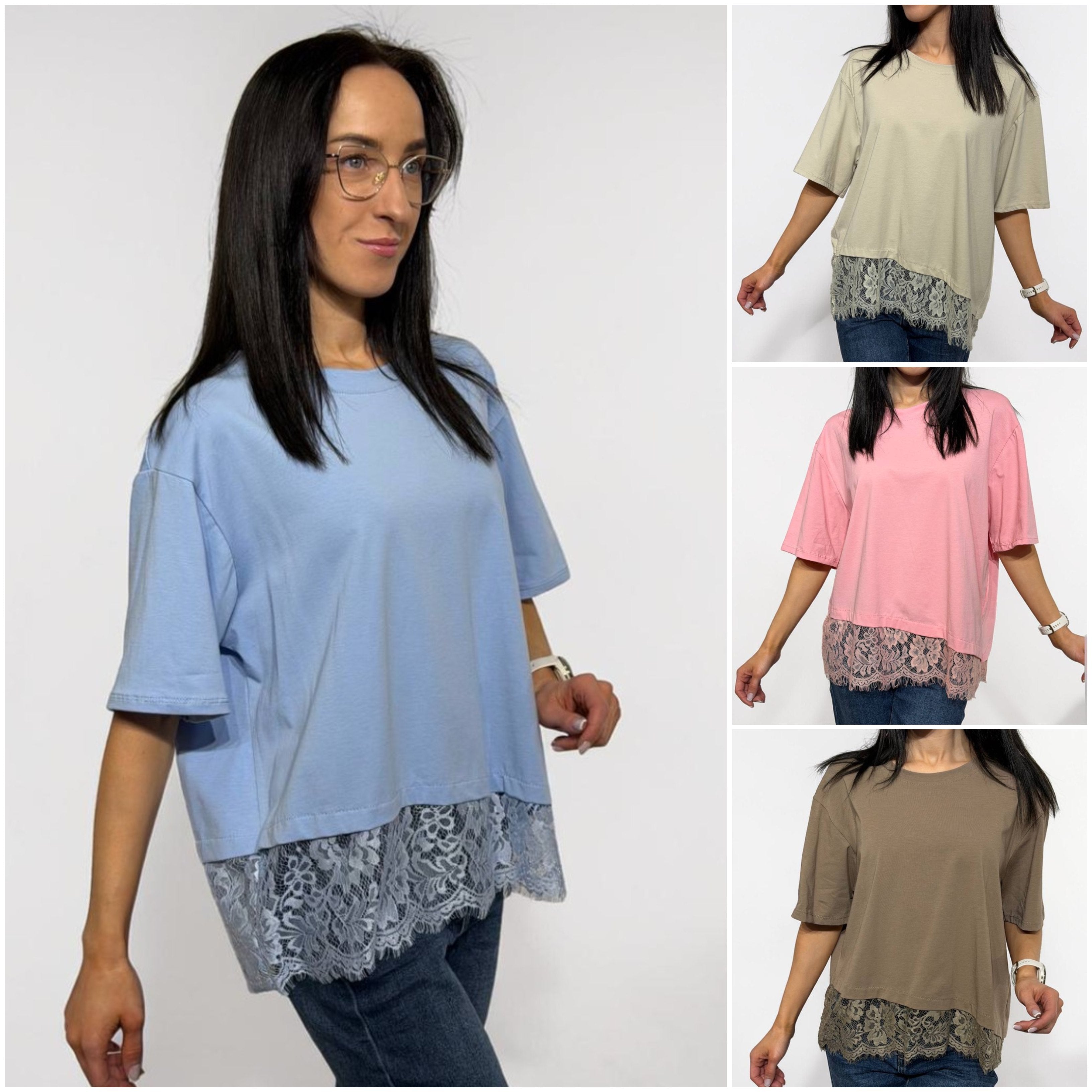 Tops ar mežģīņu apakšmalu