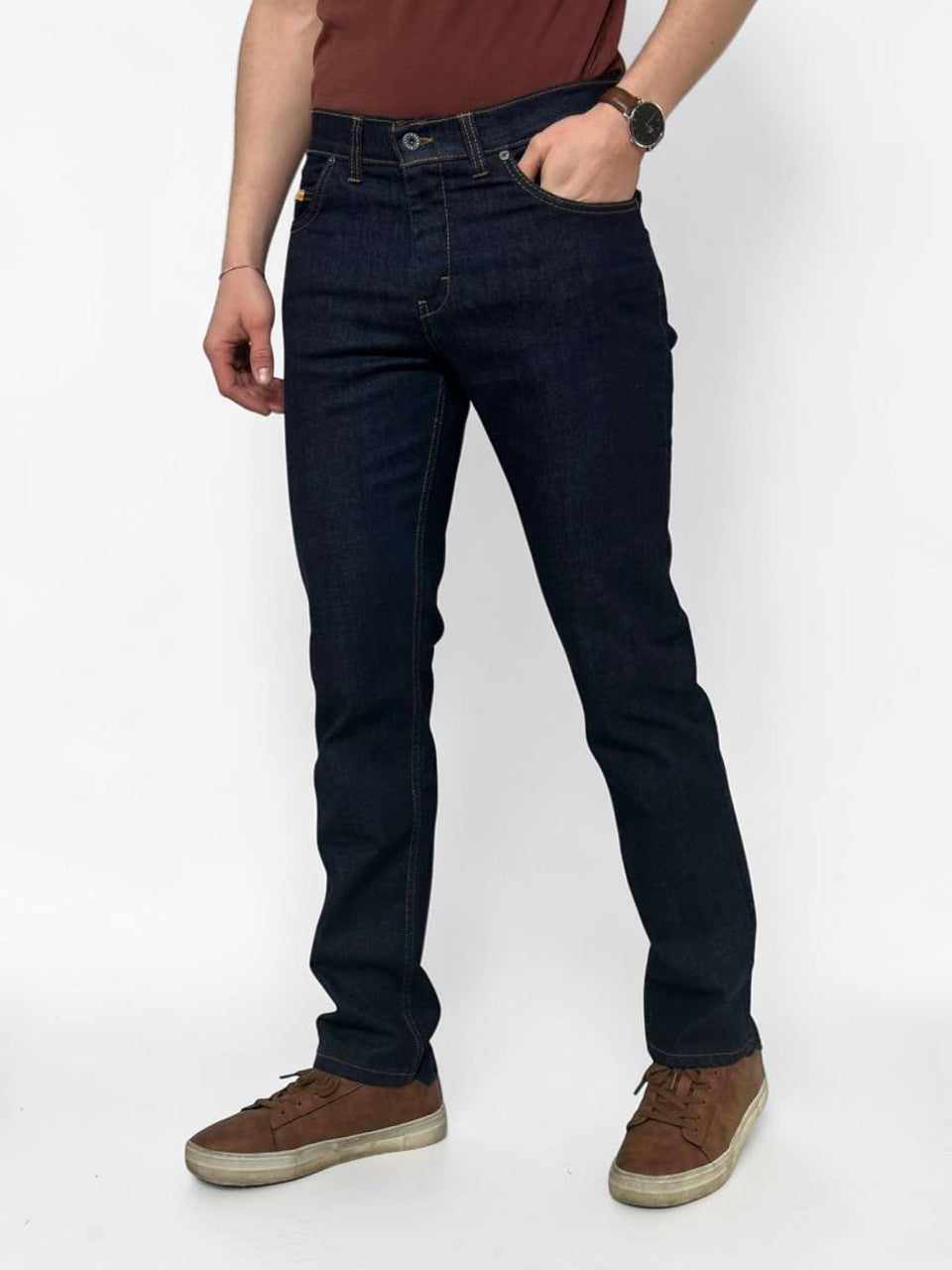 Tamsūs vyriški džinsai Vankel-624, Comfort slim