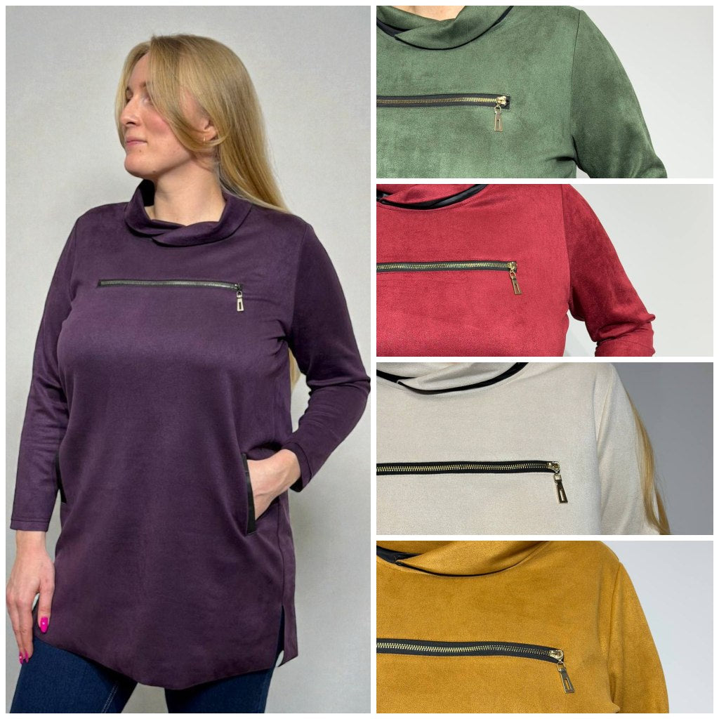 Tunika ar augstu apkakli un kabatām