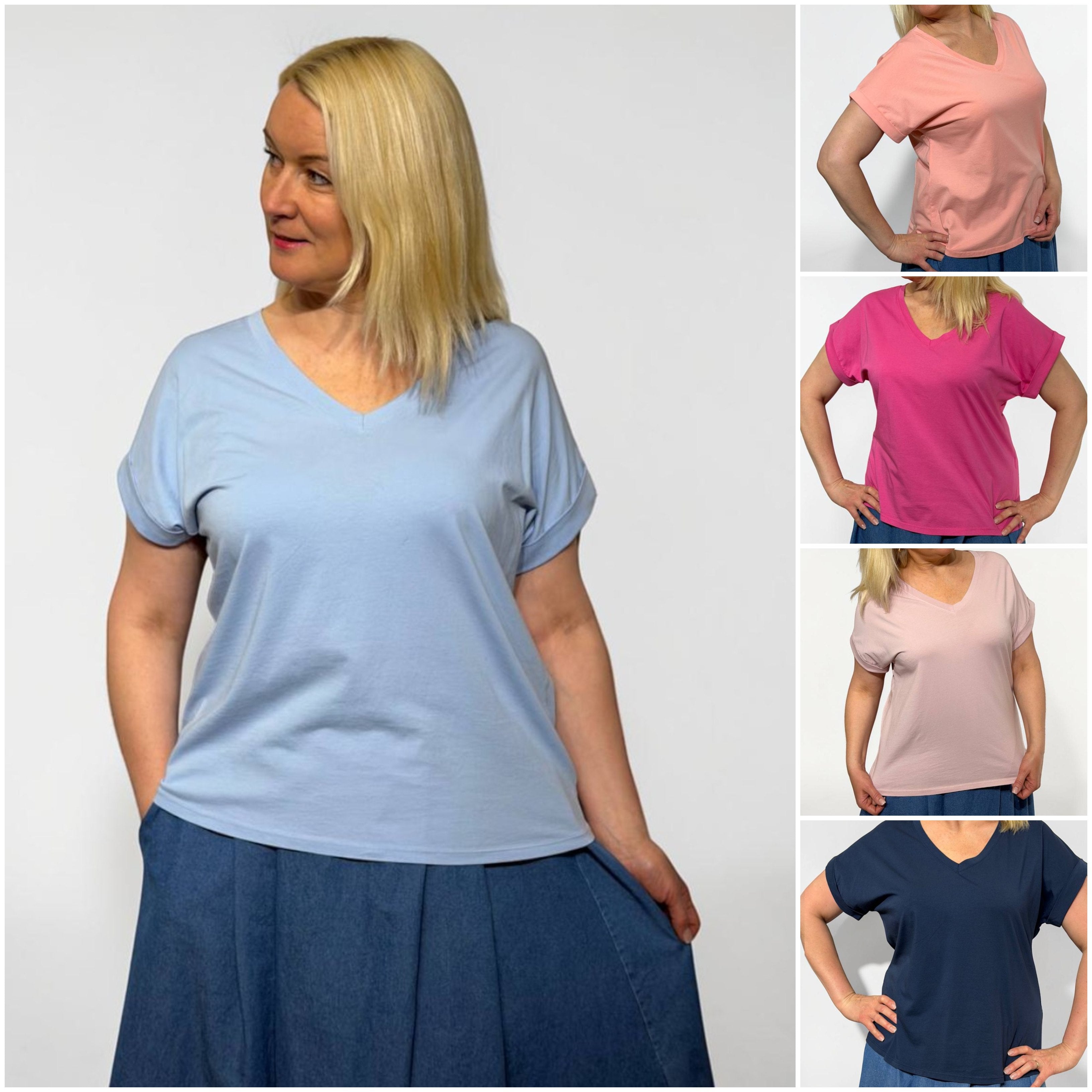 Vasaras tops ar V-veida izgriezumu